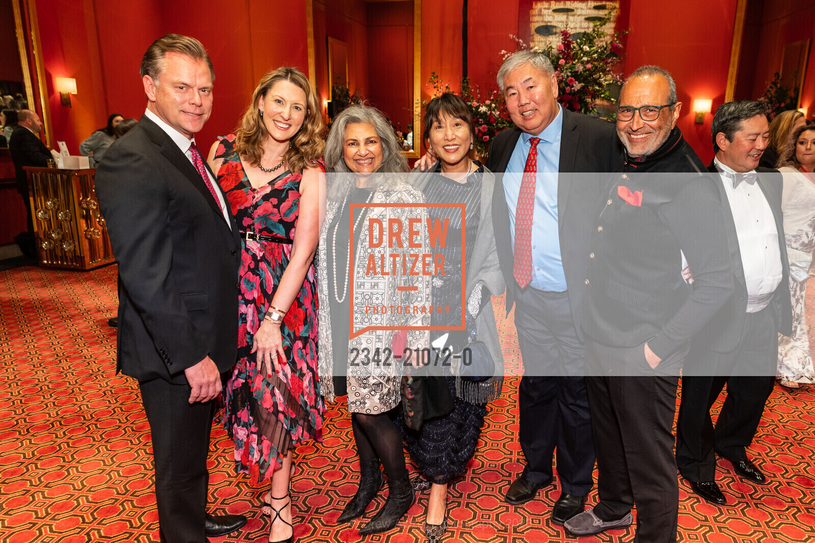 Gene Buick, Larissa Buick, Melita Paul, Lisa Zhao, Paul Chiu, Vivek Paul, SF Symphony Lunar New Year Banquet, Louise M. Davies Symphony Hall. 201 Van Ness Ave, February 5th, 2023, Photo #2342-21072-0 Gene Buick, Larissa Buick, Melita Paul, Lisa Zhao, Paul Chiu, Vivek Paul, Photo #2342-21072-0