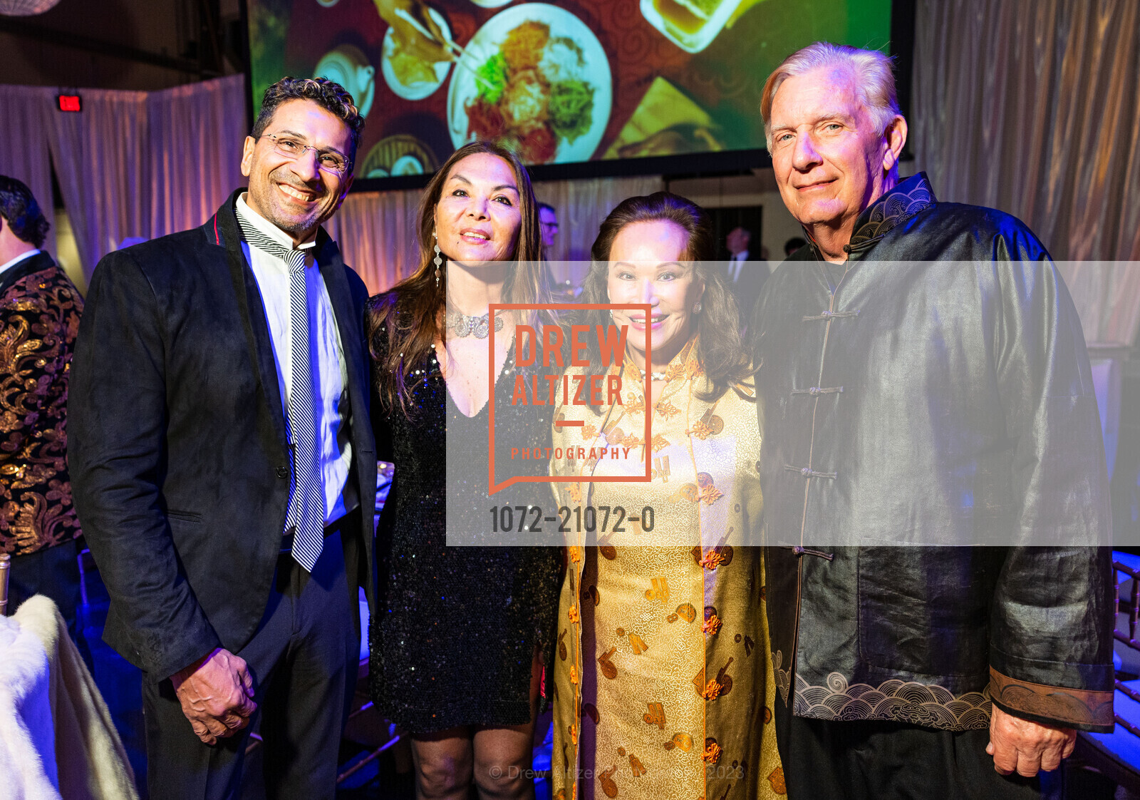 Felix Clairvoyant, Susie Sam-Vargas, Martha Hertelendy, George Norton, SF Symphony Lunar New Year Banquet, Louise M. Davies Symphony Hall. 201 Van Ness Ave, February 5th, 2023, Photo #1072-21072-0 Felix Clairvoyant, Susie Sam-Vargas, Martha Hertelendy, George Norton, Photo #1072-21072-0