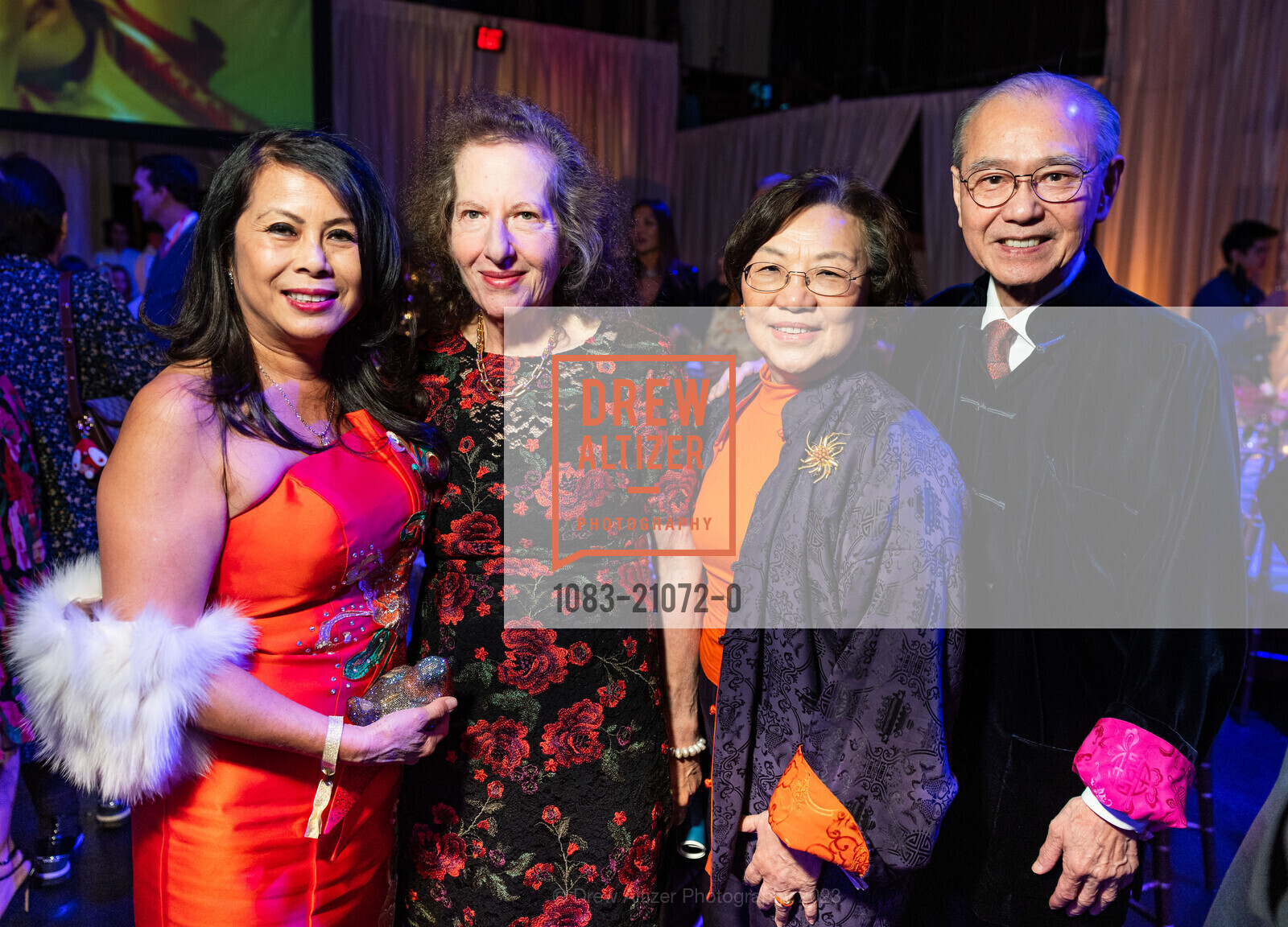Sharon Seto, Marjorie Patalavich, Virginia Foo, Tim Foo, SF Symphony Lunar New Year Banquet, Louise M. Davies Symphony Hall. 201 Van Ness Ave, February 5th, 2023, Photo #1083-21072-0 Sharon Seto, Marjorie Patalavich, Virginia Foo, Tim Foo, Photo #1083-21072-0