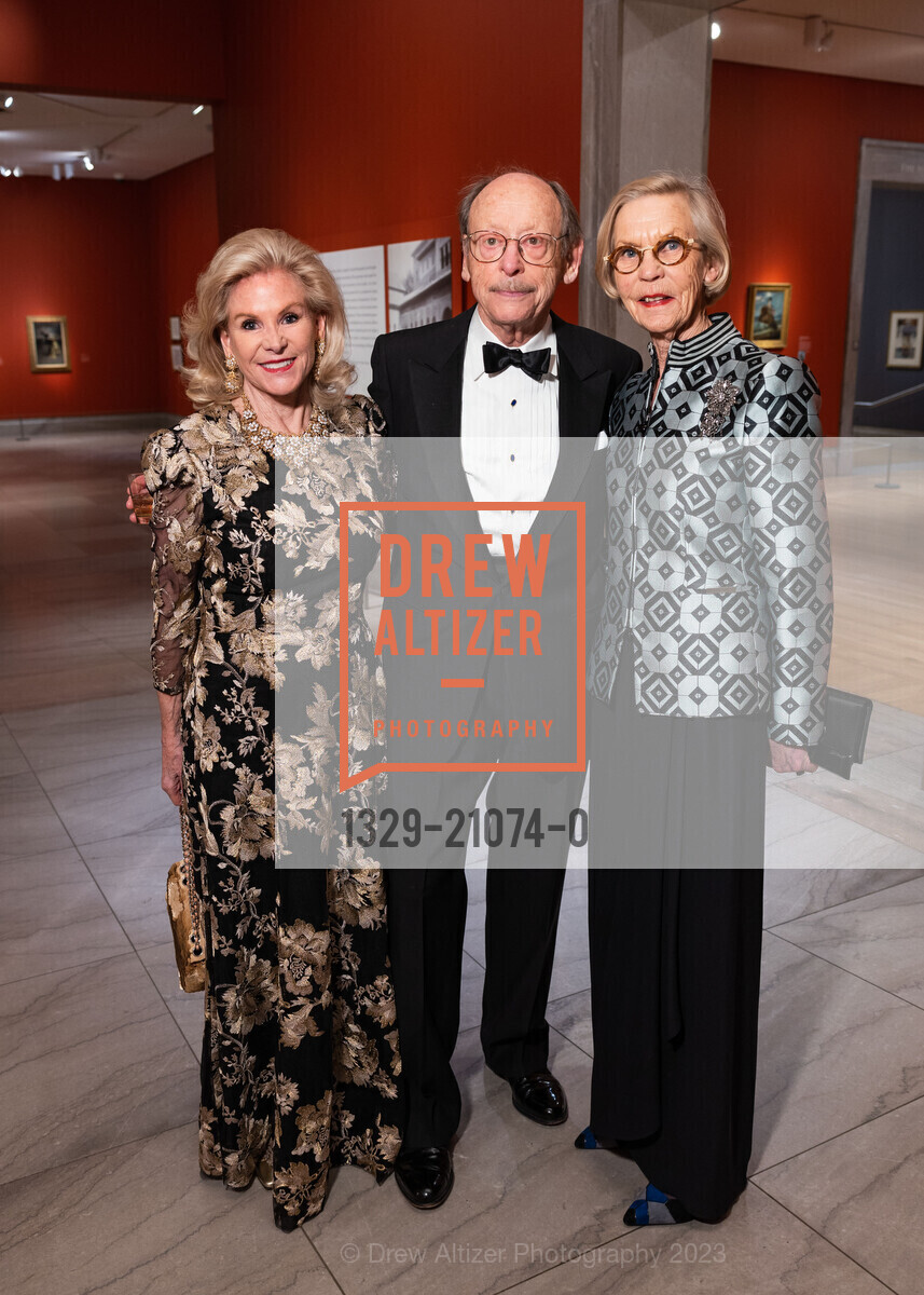 Dede Wilsey, Bernard Osher, Barbro Osher, Sargent & Spain Black Tie Dinner 2023, Legion of Honor @ 100 34th Ave, SF, CA 94121 US. Legion of Honor @ 100 34th Ave, SF, CA 94121 US, February 8th, 2023, Photo #1329-21074-0 Dede Wilsey, Bernard Osher, Barbro Osher, Photo #1329-21074-0