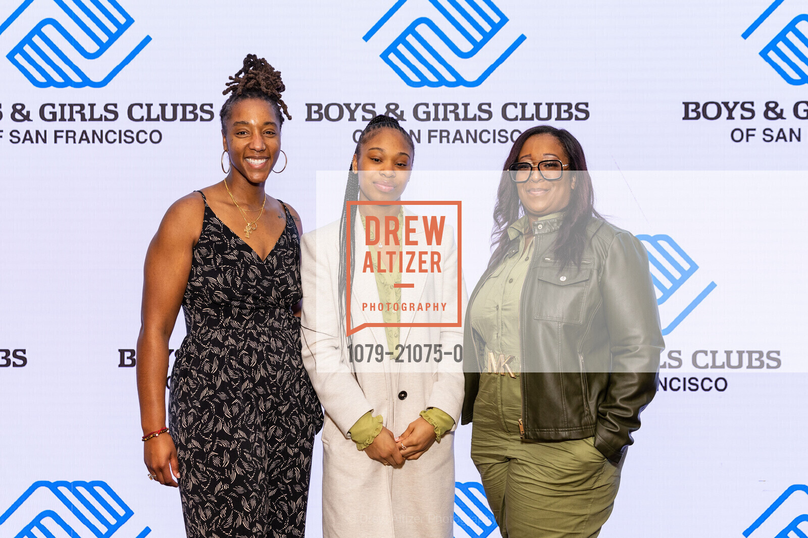 Nicki Franklin Ko, Myla, Joshlyn Norman, Boys & Girls Clubs of San Francisco Youth of the Year Celebration 2023, Chase Center @ 1 Warriors Way, SF, CA 94158 US. Chase Center @ 1 Warriors Way, SF, CA 94158 US, Photo #1079-21075-0 Nicki Franklin Ko, Myla, Joshlyn Norman, Photo #1079-21075-0