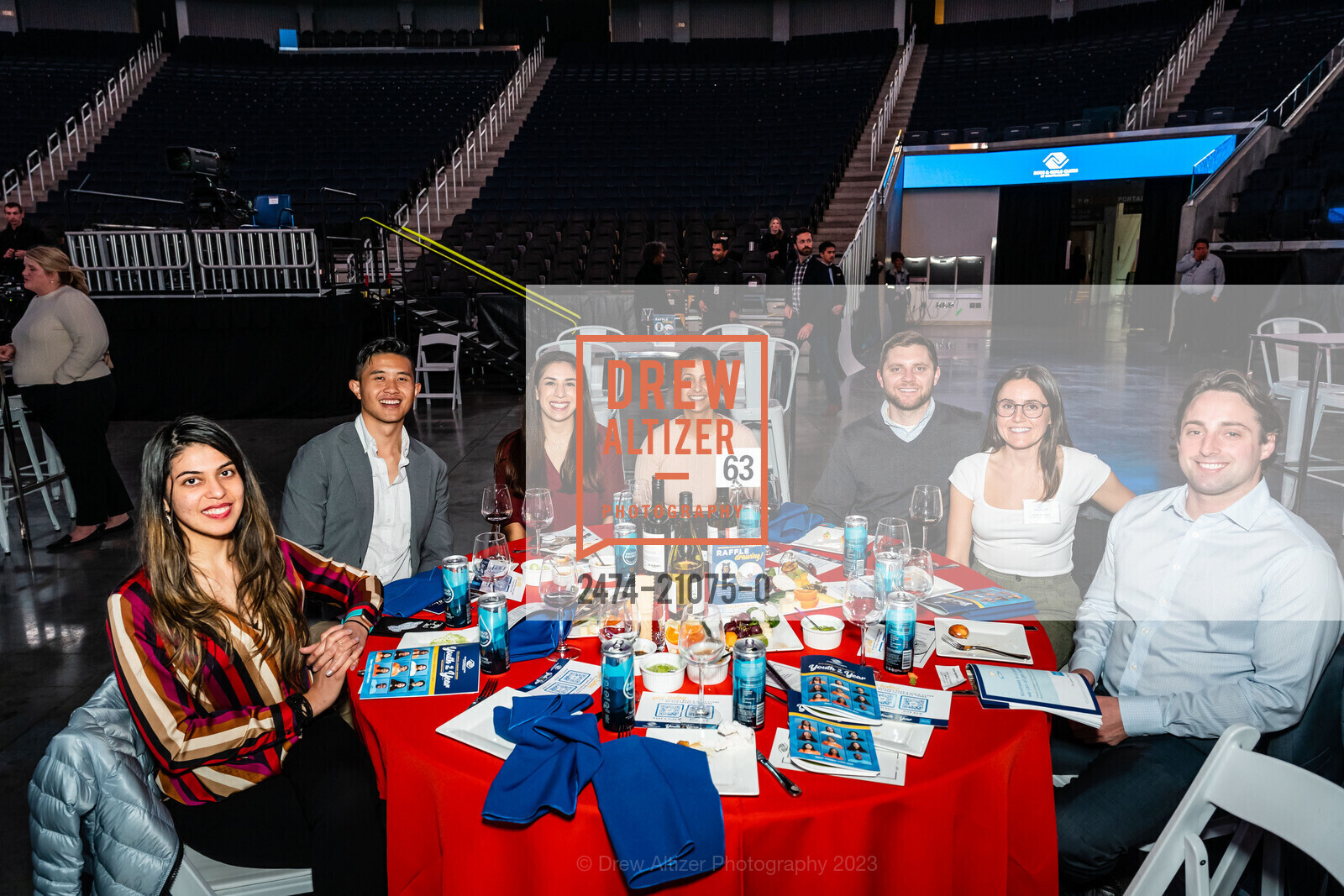 Pat Tisha, John Yee, Nicole Guido Estrada, Stephanie Bayat, Logan Williams, Annie Williams, Troy D'Amico, Boys & Girls Clubs of San Francisco Youth of the Year Celebration 2023, Chase Center @ 1 Warriors Way, SF, CA 94158 US. Chase Center @ 1 Warriors Way, SF, CA 94158 US, February 9th, 2023, Photo #2474-21075-0 Pat Tisha, John Yee, Nicole Guido Estrada, Stephanie Bayat, Logan Williams, Annie Williams, Troy D'Amico, Photo #2474-21075-0