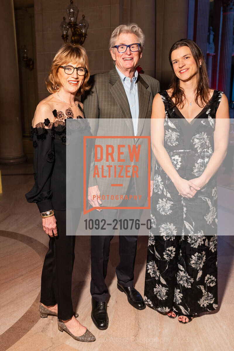 Connie Shanahan, Kevin Shanahan, Meredith Jones-McKeown, Hearts in San Francisco Fundraiser 2023, San Francisco City Hall @ 1 Dr Carlton B Goodlett Pl, SF, CA 94102 US. San Francisco City Hall @ 1 Dr Carlton B Goodlett Pl, SF, CA 94102 US, February 9th, 2023, Photo #1092-21076-0 Connie Shanahan, Kevin Shanahan, Meredith Jones-McKeown, Photo #1092-21076-0