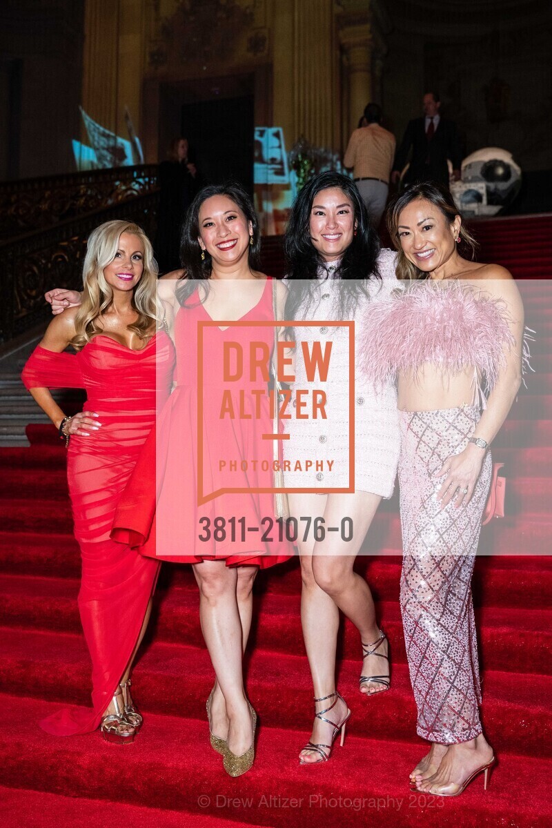 Rebecca Dillow, Caroline Fung, Diana Guo-Buxton, Lucy Wu, Hearts in San Francisco Fundraiser 2023, San Francisco City Hall @ 1 Dr Carlton B Goodlett Pl, SF, CA 94102 US. San Francisco City Hall @ 1 Dr Carlton B Goodlett Pl, SF, CA 94102 US, February 9th, 2023, Photo #3811-21076-0 Rebecca Dillow, Caroline Fung, Diana Guo-Buxton, Lucy Wu, Photo #3811-21076-0