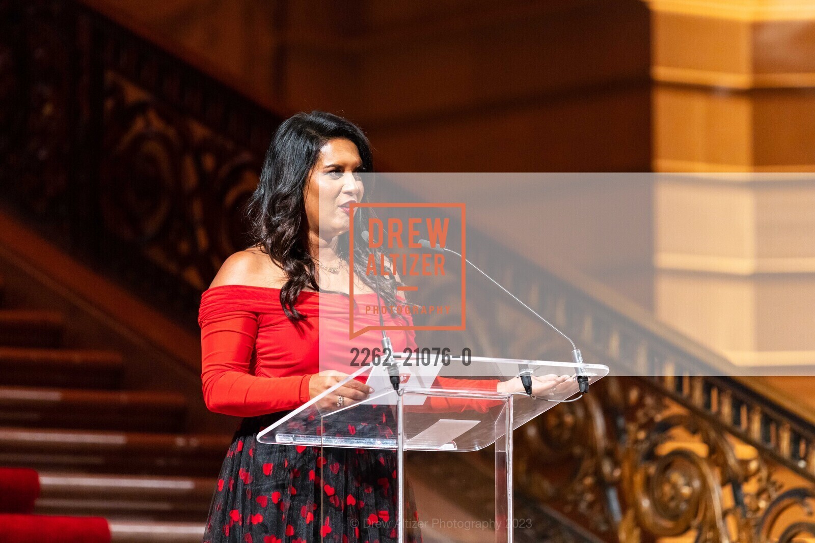 Priya David Clemens, Hearts in San Francisco Fundraiser 2023, San Francisco City Hall @ 1 Dr Carlton B Goodlett Pl, SF, CA 94102 US. San Francisco City Hall @ 1 Dr Carlton B Goodlett Pl, SF, CA 94102 US, February 9th, 2023, Photo #2262-21076-0 Priya David Clemens, Photo #2262-21076-0