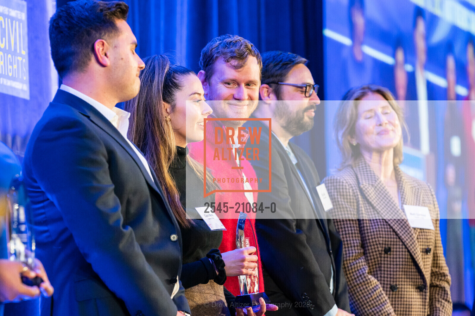 Samuel Sahagian, Claire Mena, Max DiBaise, Elica Vafaie, Eric Ball, Marti Guidoux, Lawyers’ Committee for Civil Rights Annual Dr. MLK, Jr. Gala 2023, Hyatt Regency San Francisco @ 5 Embarcadero Ctr, SF, CA 94111 US. Hyatt Regency San Francisco @ 5 Embarcadero Ctr, SF, CA 94111 US, February 16th, 2023, Photo #2545-21084-0 Samuel Sahagian, Claire Mena, Max DiBaise, Elica Vafaie, Eric Ball, Marti Guidoux, Photo #2545-21084-0