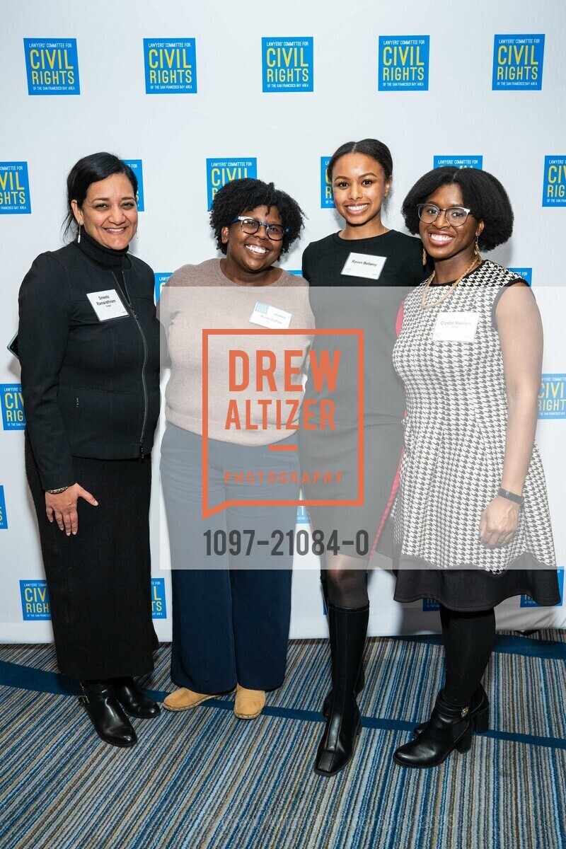 Smeeta Ramarathnam, Renee Dupree, Raven Bellamy, Crystal Nwaneri, Lawyers’ Committee for Civil Rights Annual Dr. MLK, Jr. Gala 2023, Hyatt Regency San Francisco @ 5 Embarcadero Ctr, SF, CA 94111 US. Hyatt Regency San Francisco @ 5 Embarcadero Ctr, SF, CA 94111 US, February 16th, 2023, Photo #1097-21084-0 Smeeta Ramarathnam, Renee Dupree, Raven Bellamy, Crystal Nwaneri, Photo #1097-21084-0