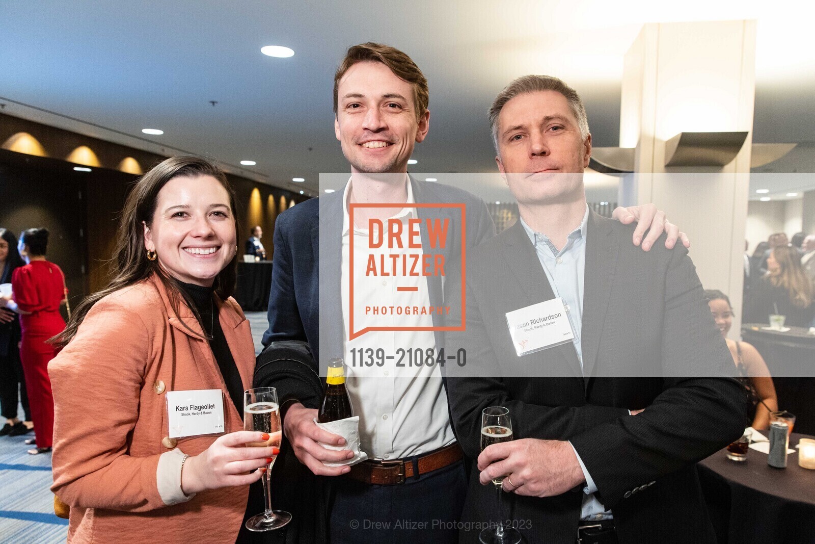 Kara Flageollet, Matt Donahue, Jason Richardson, Lawyers’ Committee for Civil Rights Annual Dr. MLK, Jr. Gala 2023, Hyatt Regency San Francisco @ 5 Embarcadero Ctr, SF, CA 94111 US. Hyatt Regency San Francisco @ 5 Embarcadero Ctr, SF, CA 94111 US, February 16th, 2023, Photo #1139-21084-0 Kara Flageollet, Matt Donahue, Jason Richardson, Photo #1139-21084-0