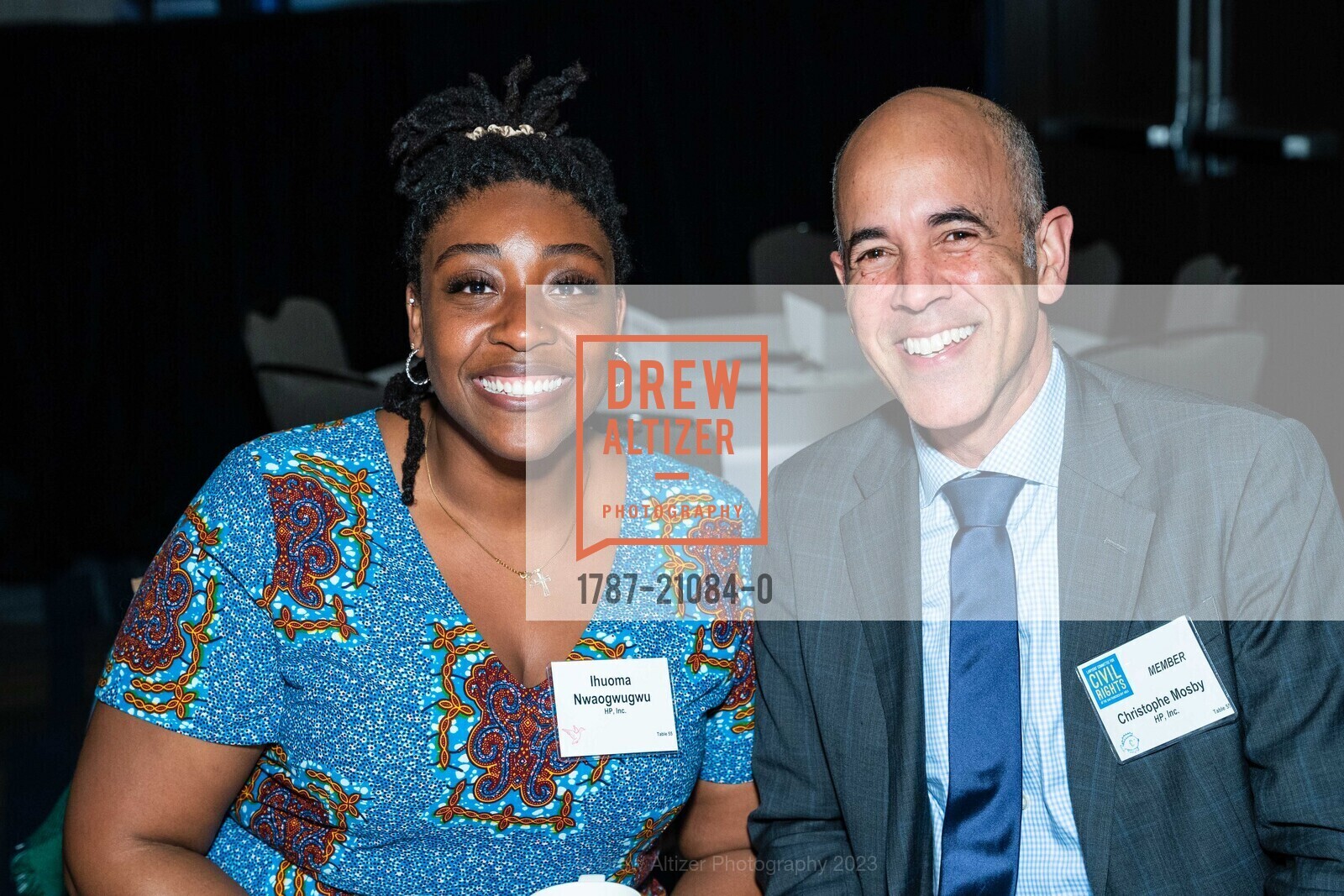 Ihuoma Nwaogwugwu, Christopher Mosby, Lawyers’ Committee for Civil Rights Annual Dr. MLK, Jr. Gala 2023, Hyatt Regency San Francisco @ 5 Embarcadero Ctr, SF, CA 94111 US. Hyatt Regency San Francisco @ 5 Embarcadero Ctr, SF, CA 94111 US, February 16th, 2023, Photo #1787-21084-0 Ihuoma Nwaogwugwu, Christopher Mosby, Photo #1787-21084-0