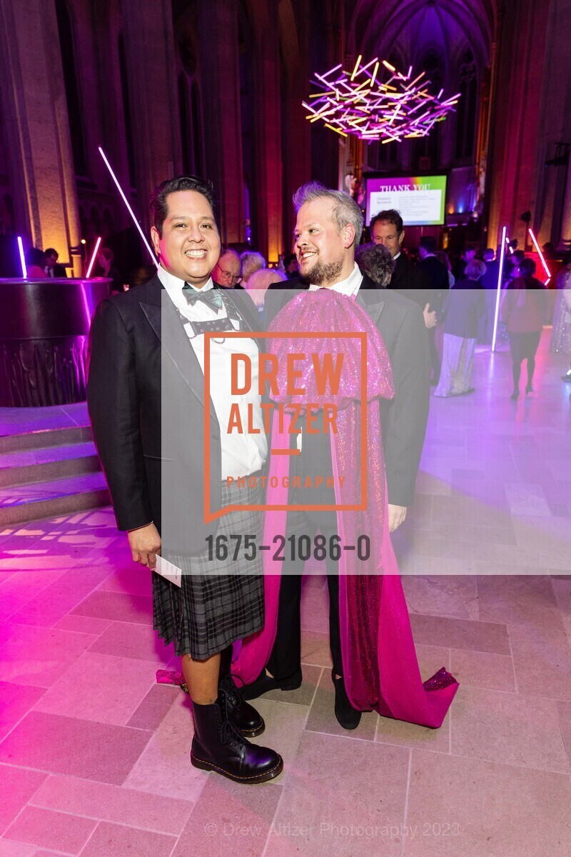 Jose Zamora, Brandon Joseph, Grace Cathedral's Carnivale Gala 2023, Grace Cathedral, 1100 California St, SF, CA 94108 US. Grace Cathedral, 1100 California St, SF, CA 94108 US, February 21st, 2023, Photo #1675-21086-0 Jose Zamora, Brandon Joseph, Photo #1675-21086-0
