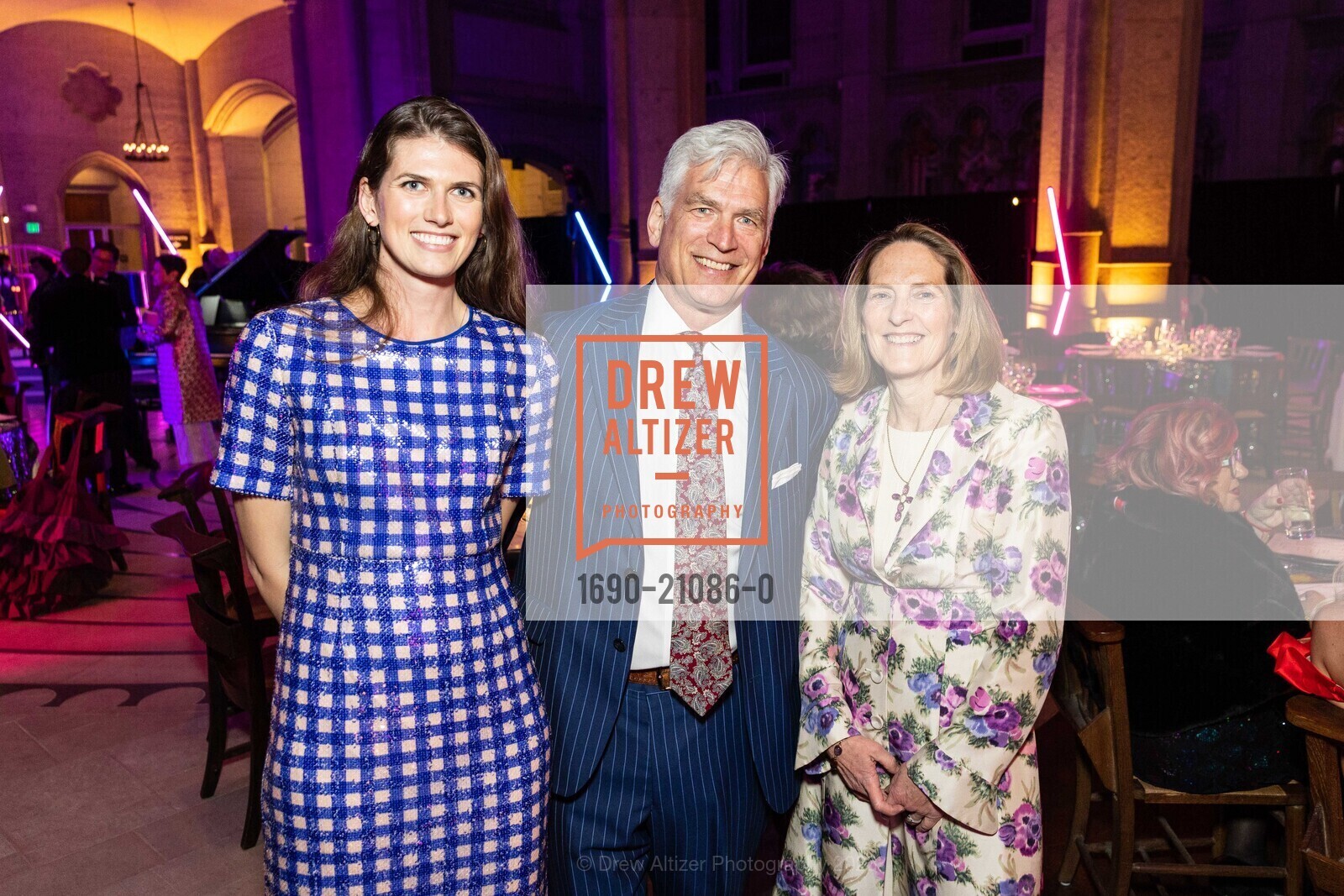Abigail Keller, Tobias Keller, Ingrid Jacobson, Grace Cathedral's Carnivale Gala 2023, Grace Cathedral, 1100 California St, SF, CA 94108 US. Grace Cathedral, 1100 California St, SF, CA 94108 US, February 21st, 2023, Photo #1690-21086-0 Abigail Keller, Tobias Keller, Ingrid Jacobson, Photo #1690-21086-0