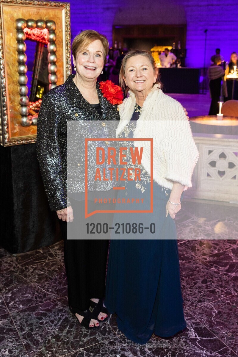 Beth Lewis, Joanne Brown, Grace Cathedral's Carnivale Gala 2023, Grace Cathedral, 1100 California St, SF, CA 94108 US. Grace Cathedral, 1100 California St, SF, CA 94108 US, February 21st, 2023, Photo #1200-21086-0 Beth Lewis, Joanne Brown, Photo #1200-21086-0