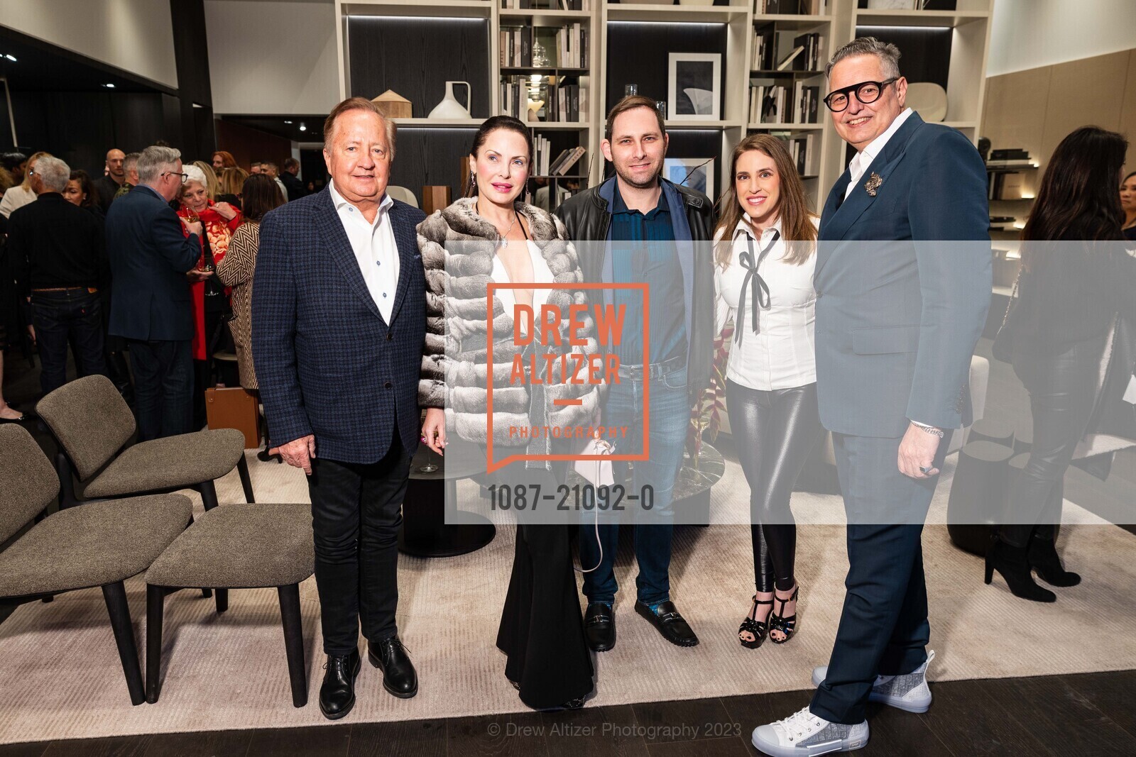 JJ Bienaime, Lana Bondar, Nick Bondar-Netis, Gabby Bondar-Netis, Vernon Applegate, PoliformSF Showroom Opening Night 2023, PoliformSF, 195 Rhode Island. PoliformSF, 195 Rhode Island, March 1st, 2023, Photo #1087-21092-0 JJ Bienaime, Lana Bondar, Nick Bondar-Netis, Gabby Bondar-Netis, Vernon Applegate, Photo #1087-21092-0