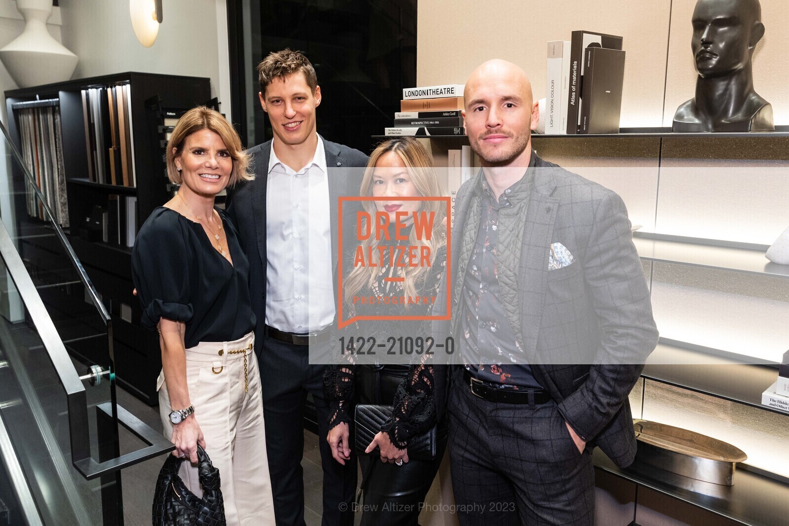 Nancy Evars, Adam Prskavec, Jocelyn Abisia, Lukas Cempirek, PoliformSF Showroom Opening Night 2023, PoliformSF, 195 Rhode Island. PoliformSF, 195 Rhode Island, March 1st, 2023, Photo #1422-21092-0 Nancy Evars, Adam Prskavec, Jocelyn Abisia, Lukas Cempirek, Photo #1422-21092-0