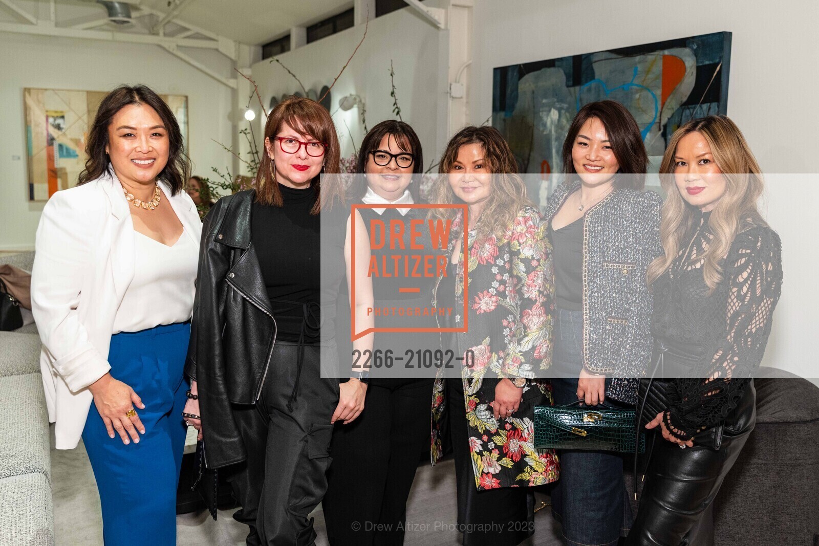 Ayara Diminsky, Liana Nitsetskaia, Cita Rojas-Silas, Marissa Durazzo, Anita Tung, Jocelyn Abisia, PoliformSF Showroom Opening Night 2023, PoliformSF, 195 Rhode Island. PoliformSF, 195 Rhode Island, March 1st, 2023, Photo #2266-21092-0 Ayara Diminsky, Liana Nitsetskaia, Cita Rojas-Silas, Marissa Durazzo, Anita Tung, Jocelyn Abisia, Photo #2266-21092-0