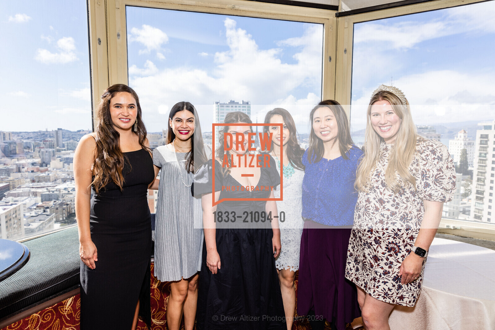 Breanna Salas, Marisa Mar-Jones, Nora Quattrin, Aireen Batungbakal, Karen Yee, Aubrey Santo, Junior League of San Francisco Annual Tea Event, InterContinental Mark Hopkins San Francisco, an IHG Hotel @ 999 California St, SF, CA 94108 US. InterContinental Mark Hopkins San Francisco, an IHG Hotel @ 999 California St, SF, CA 94108 US, March 5th, 2023, Photo #1833-21094-0 Breanna Salas, Marisa Mar-Jones, Nora Quattrin, Aireen Batungbakal, Karen Yee, Aubrey Santo, Photo #1833-21094-0
