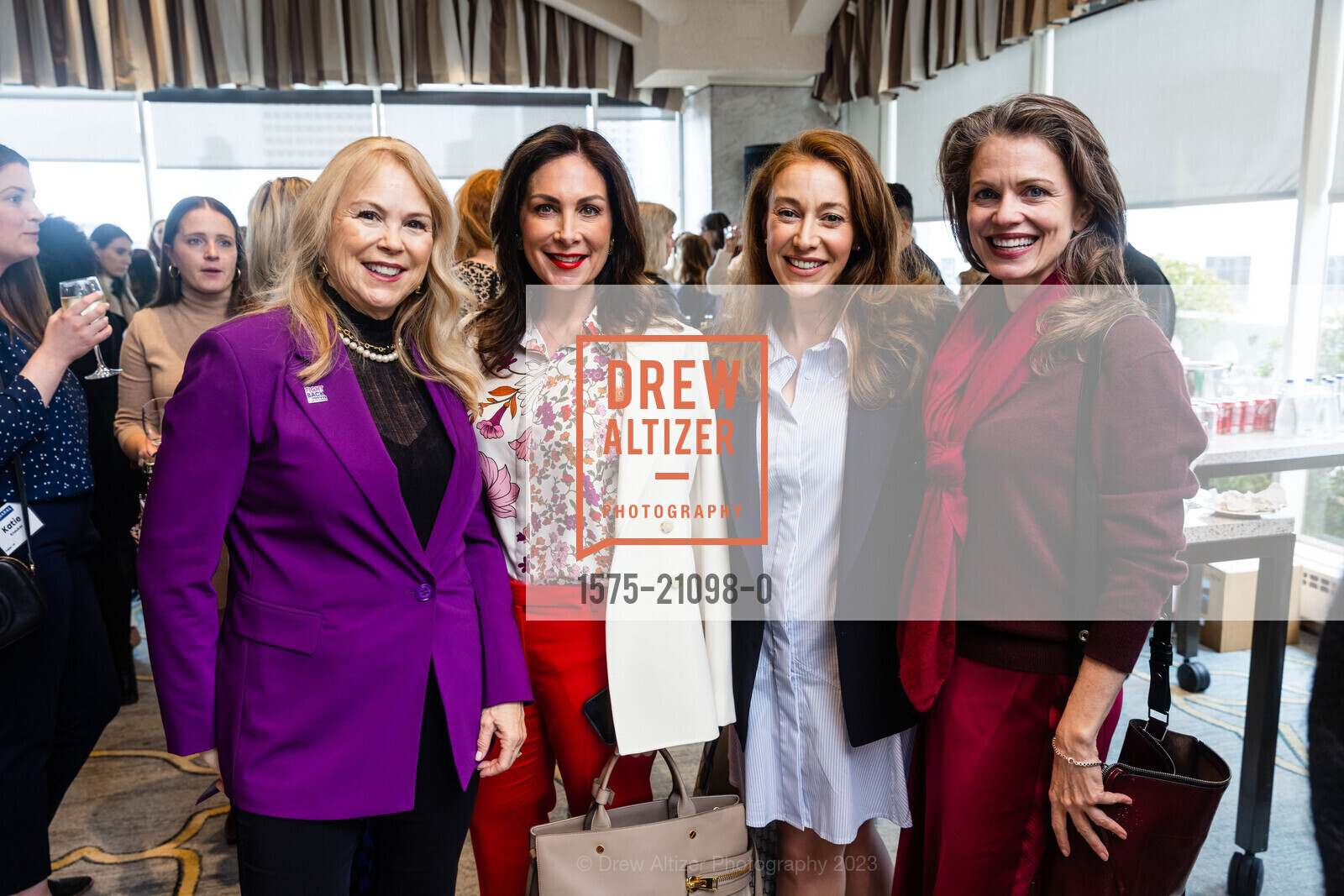 Nonie Greene, Stefanie Roumeliotes, Schuyler Hudak Prionas, Heidi Sieck, NARAL San Francisco Power of Choice Luncheon 2023, Fairmont San Francisco @ 950 Mason St, SF, CA 94108 US. Fairmont San Francisco @ 950 Mason St, SF, CA 94108 US, March 9th, 2023, Photo #1575-21098-0 Nonie Greene, Stefanie Roumeliotes, Schuyler Hudak Prionas, Heidi Sieck, Photo #1575-21098-0