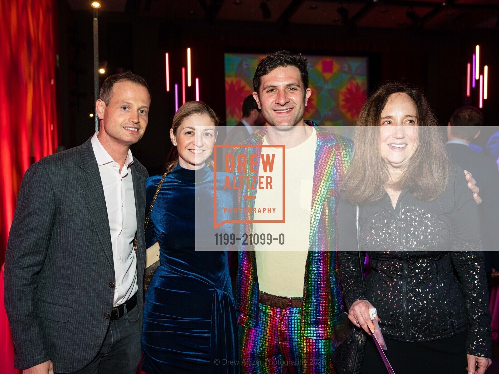Kevin Perkins, Nelli Perkins, Greg Geronemus, Nancy Glickenhaus, JCCSF Kaleidoscope Celebration 2023, 3200 California St, SF, CA 94118 US. 3200 California St, SF, CA 94118 US, March 9th, 2023, Photo #1199-21099-0 Kevin Perkins, Nelli Perkins, Greg Geronemus, Nancy Glickenhaus, Photo #1199-21099-0