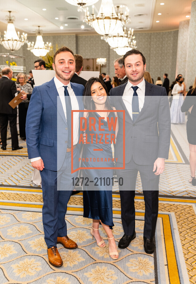 Jeff Fortin, Sarah Barner, David Jensen, Make-a-Wish Gala 2023, Hotel Fairmont San Francisco @ 950 Mason St, SF, CA 94108 US. Hotel Fairmont San Francisco @ 950 Mason St, SF, CA 94108 US, March 9th, 2023, Photo #1272-21101-0 Jeff Fortin, Sarah Barner, David Jensen, Photo #1272-21101-0