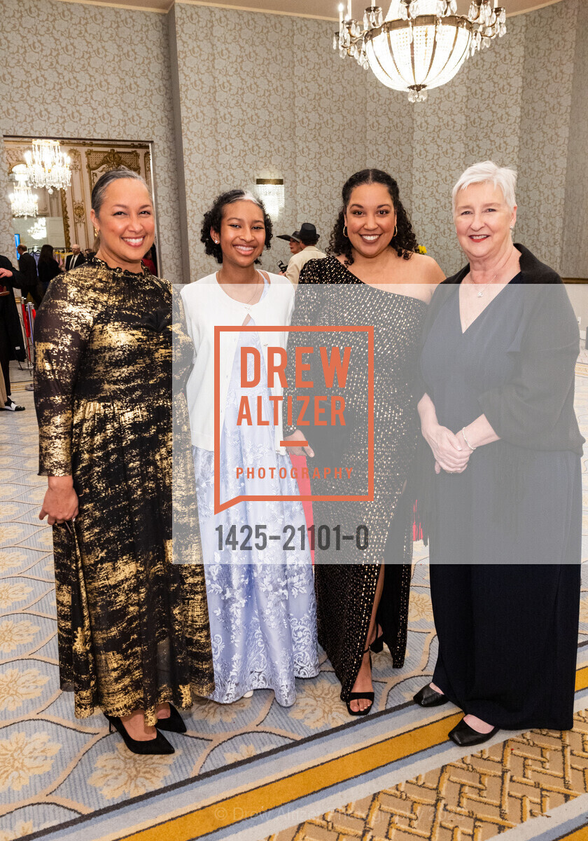 Erin Lewis, Maya Wade, Hilary Lewis, Linda Lewis, Make-a-Wish Gala 2023, Hotel Fairmont San Francisco @ 950 Mason St, SF, CA 94108 US. Hotel Fairmont San Francisco @ 950 Mason St, SF, CA 94108 US, March 9th, 2023, Photo #1425-21101-0 Erin Lewis, Maya Wade, Hilary Lewis, Linda Lewis, Photo #1425-21101-0