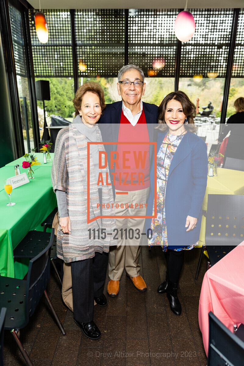 Lynn Bunim, John Gantus, Jo Ann Gantus, deYoungster's Day Out at The DeYoung 2023, de Young Museum @ 50 Hagiwara Tea Garden Dr, SF, CA 94118 US. de Young Museum @ 50 Hagiwara Tea Garden Dr, SF, CA 94118 US, March 11th, 2023, Photo #1115-21103-0 Lynn Bunim, John Gantus, Jo Ann Gantus, Photo #1115-21103-0