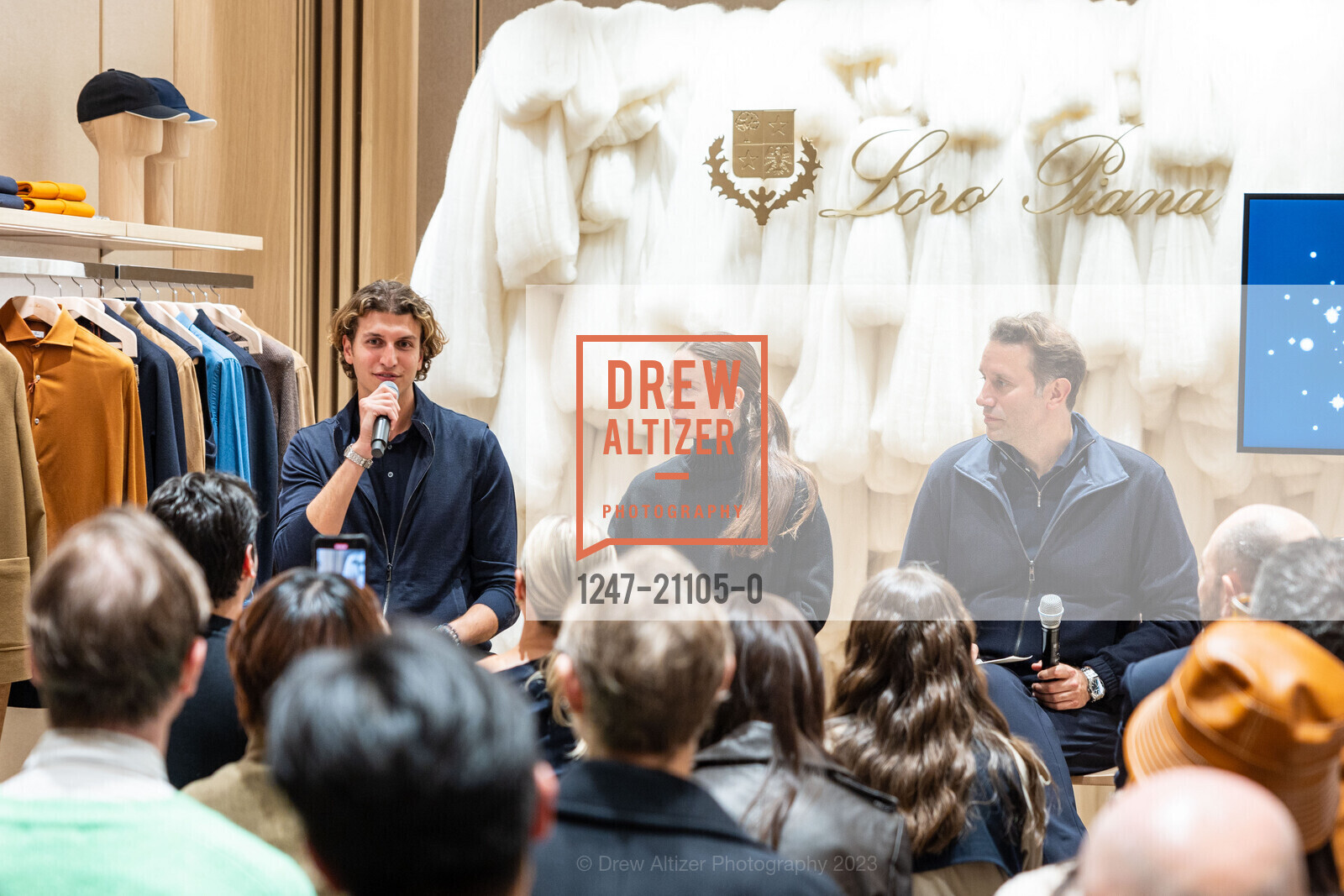 Mac Anabtawi, Charlotte Taylor, Giulio Bergamaschi, Loro Piana Store Opening at Palo Alto Stanford Shopping Center, Stanford Shopping Center @ 660 Stanford Shopping Center, Palo Alto, CA 94304 US. Stanford Shopping Center @ 660 Stanford Shopping Center, Palo Alto, CA 94304 US, March 15th, 2023, Photo #1247-21105-0 Mac Anabtawi, Charlotte Taylor, Giulio Bergamaschi, Photo #1247-21105-0