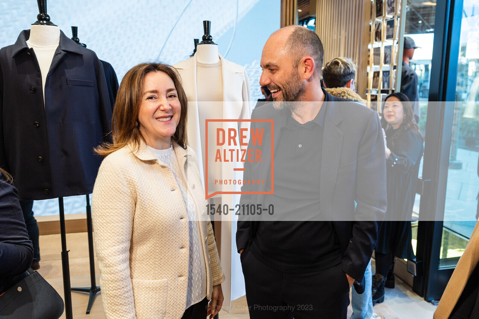 Noosheen Hashemi, Damien Bertrand, Loro Piana Store Opening at Palo Alto Stanford Shopping Center, Stanford Shopping Center @ 660 Stanford Shopping Center, Palo Alto, CA 94304 US. Stanford Shopping Center @ 660 Stanford Shopping Center, Palo Alto, CA 94304 US, March 15th, 2023, Photo #1540-21105-0 Noosheen Hashemi, Damien Bertrand, Photo #1540-21105-0
