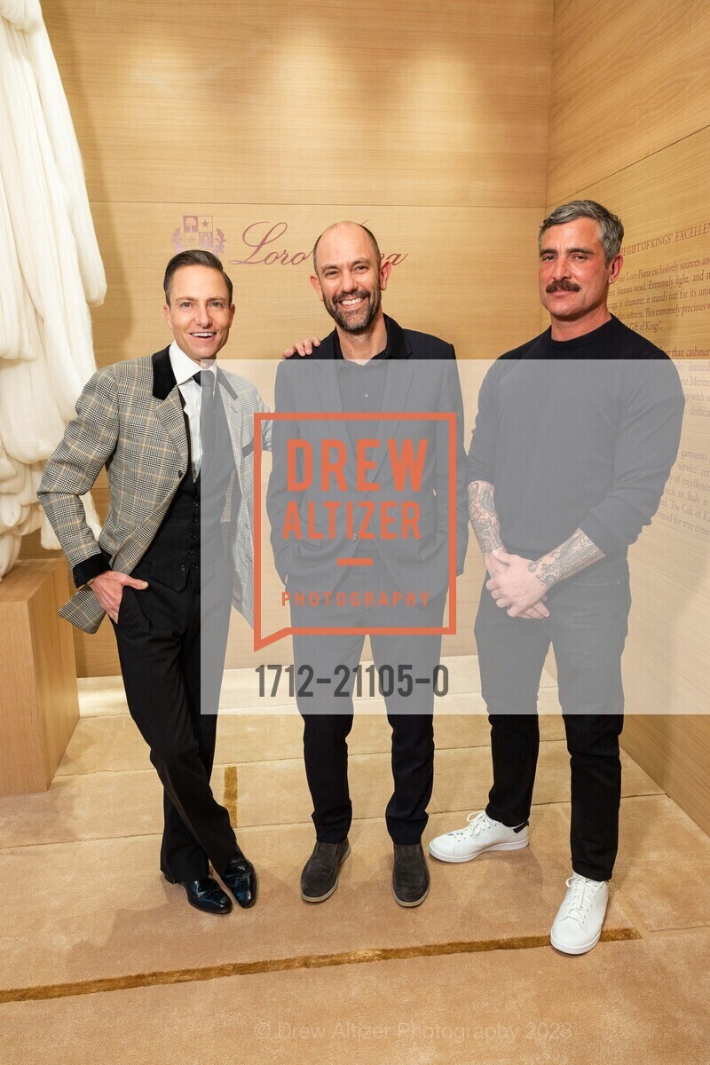 Ken Fulk, Damien Bertrand, Douglas Friedman, Loro Piana Store Opening at Palo Alto Stanford Shopping Center, Stanford Shopping Center @ 660 Stanford Shopping Center, Palo Alto, CA 94304 US. Stanford Shopping Center @ 660 Stanford Shopping Center, Palo Alto, CA 94304 US, March 15th, 2023, Photo #1712-21105-0 Ken Fulk, Damien Bertrand, Douglas Friedman, Photo #1712-21105-0