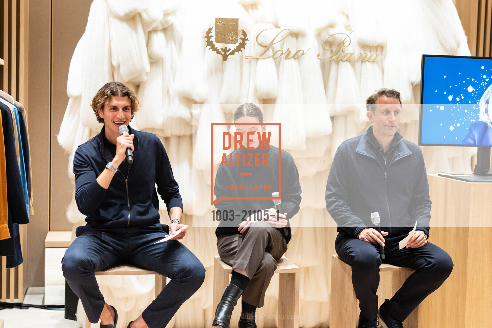 Mac Anabtawi, Charlotte Taylor, Giulio Bergamaschi, Loro Piana Store Opening at Palo Alto Stanford Shopping Center, Stanford Shopping Center @ 660 Stanford Shopping Center, Palo Alto, CA 94304 US. Stanford Shopping Center @ 660 Stanford Shopping Center, Palo Alto, CA 94304 US, Photo #1003-21105-1 Mac Anabtawi, Charlotte Taylor, Giulio Bergamaschi, Photo #1003-21105-1