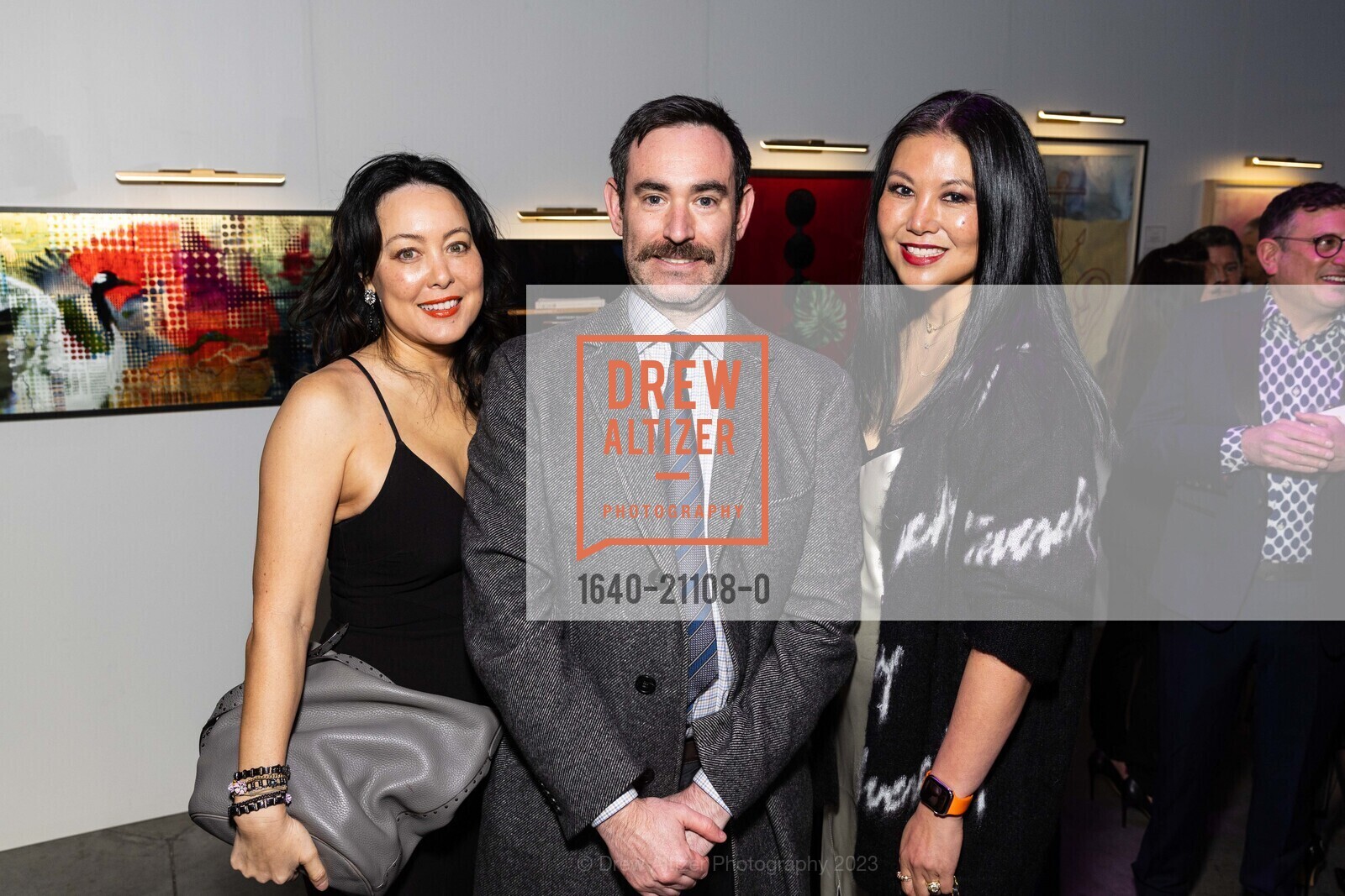 Kim Lewellen, Michael Strebe, Regina Franco, Spectrum Gala and Art Auction, Pier 27 @ 27 The Embarcadero, SF, CA 94111 US. Pier 27 @ 27 The Embarcadero, SF, CA 94111 US, March 16th, 2023, Photo #1640-21108-0 Kim Lewellen, Michael Strebe, Regina Franco, Photo #1640-21108-0