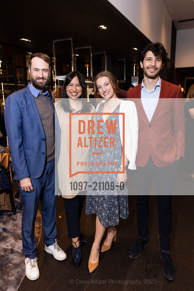 Yannick Heiniger, Mayela Solis, Jenna Dart, Tyrone Pater, Fundraiser for Bay Area Furniture Bank hosted by PoliformSF, 34 Woodward St, SF, CA 94103 US. 34 Woodward St, SF, CA 94103 US, March 16th, 2023, Photo #1097-21109-0 Yannick Heiniger, Mayela Solis, Jenna Dart, Tyrone Pater, Photo #1097-21109-0