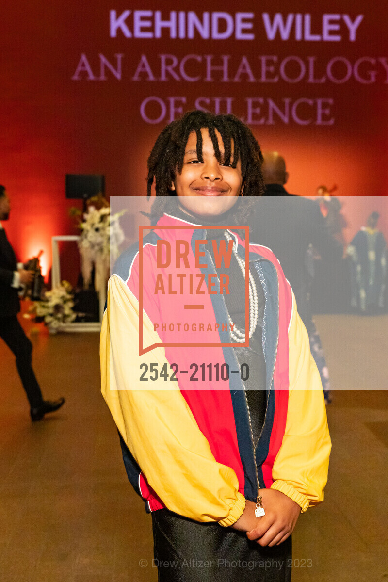 Akira Massey, Kehinde Wiley Donor Opening Night 2023, de Young Museum @ 50 Hagiwara Tea Garden Dr, San Francisco, CA 94118 US. de Young Museum @ 50 Hagiwara Tea Garden Dr, San Francisco, CA 94118 US, March 16th, 2023, Photo #2542-21110-0 Akira Massey, Photo #2542-21110-0