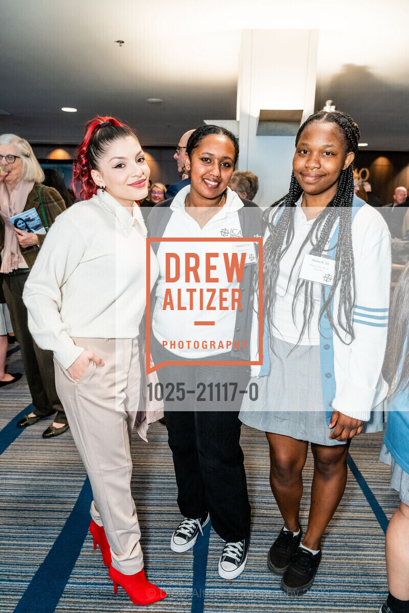 Karina Montel, Yorkabiel Desta, Shelia Reed, ICA Cristo Rey Academy Annual Business Lunch 2023, Jamie Roach @ 5 Embarcadero Ctr, SF, CA 94111 US. Jamie Roach @ 5 Embarcadero Ctr, SF, CA 94111 US, March 23rd, 2023, Photo #1025-21117-0 Karina Montel, Yorkabiel Desta, Shelia Reed, Photo #1025-21117-0