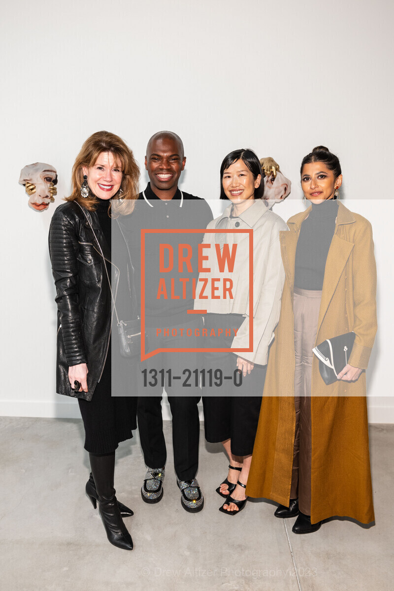 Elaine Mellis, Jonathan Carver Moore, Suzette Lee, Anoushka Mirchandani, Grand Opening for Jonathan Carver Moore Gallery Opening 2023, 966 Market St, SF, CA 94102 US. 966 Market St, SF, CA 94102 US, March 23rd, 2023, Photo #1311-21119-0 Elaine Mellis, Jonathan Carver Moore, Suzette Lee, Anoushka Mirchandani, Photo #1311-21119-0