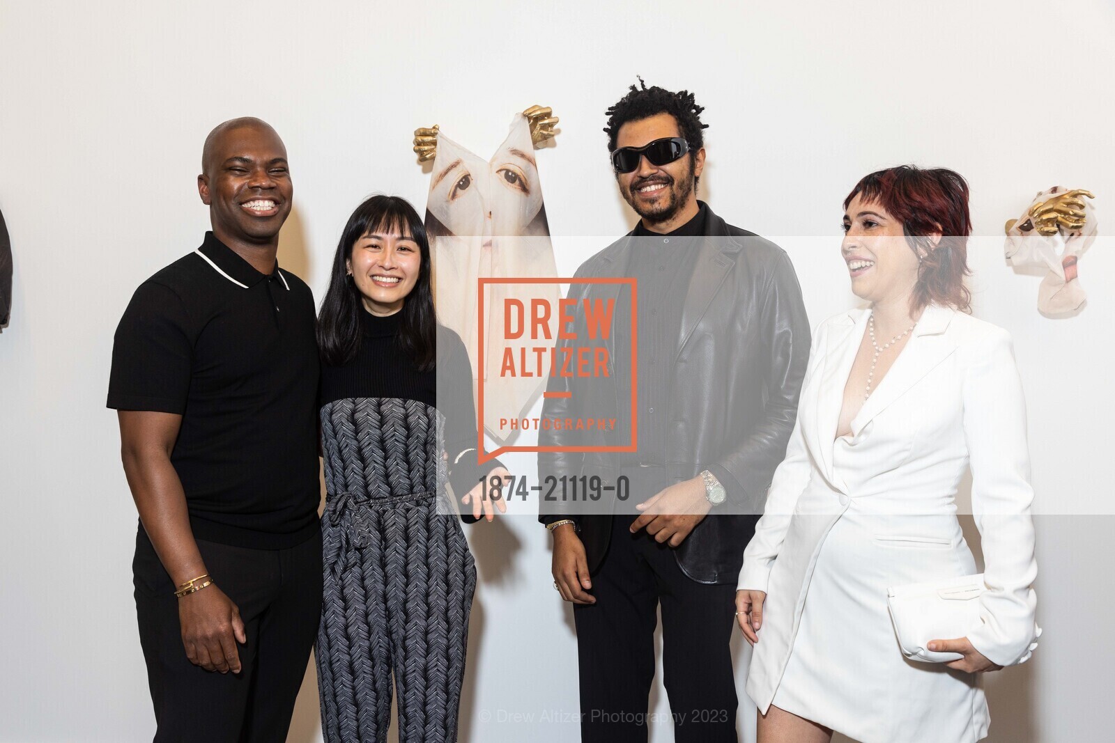Jonathan Carver Moore, Kacy Jung, Storm Griffith, Renaikha Fermin, Grand Opening for Jonathan Carver Moore Gallery Opening 2023, 966 Market St, SF, CA 94102 US. 966 Market St, SF, CA 94102 US, March 23rd, 2023, Photo #1874-21119-0 Jonathan Carver Moore, Kacy Jung, Storm Griffith, Renaikha Fermin, Photo #1874-21119-0