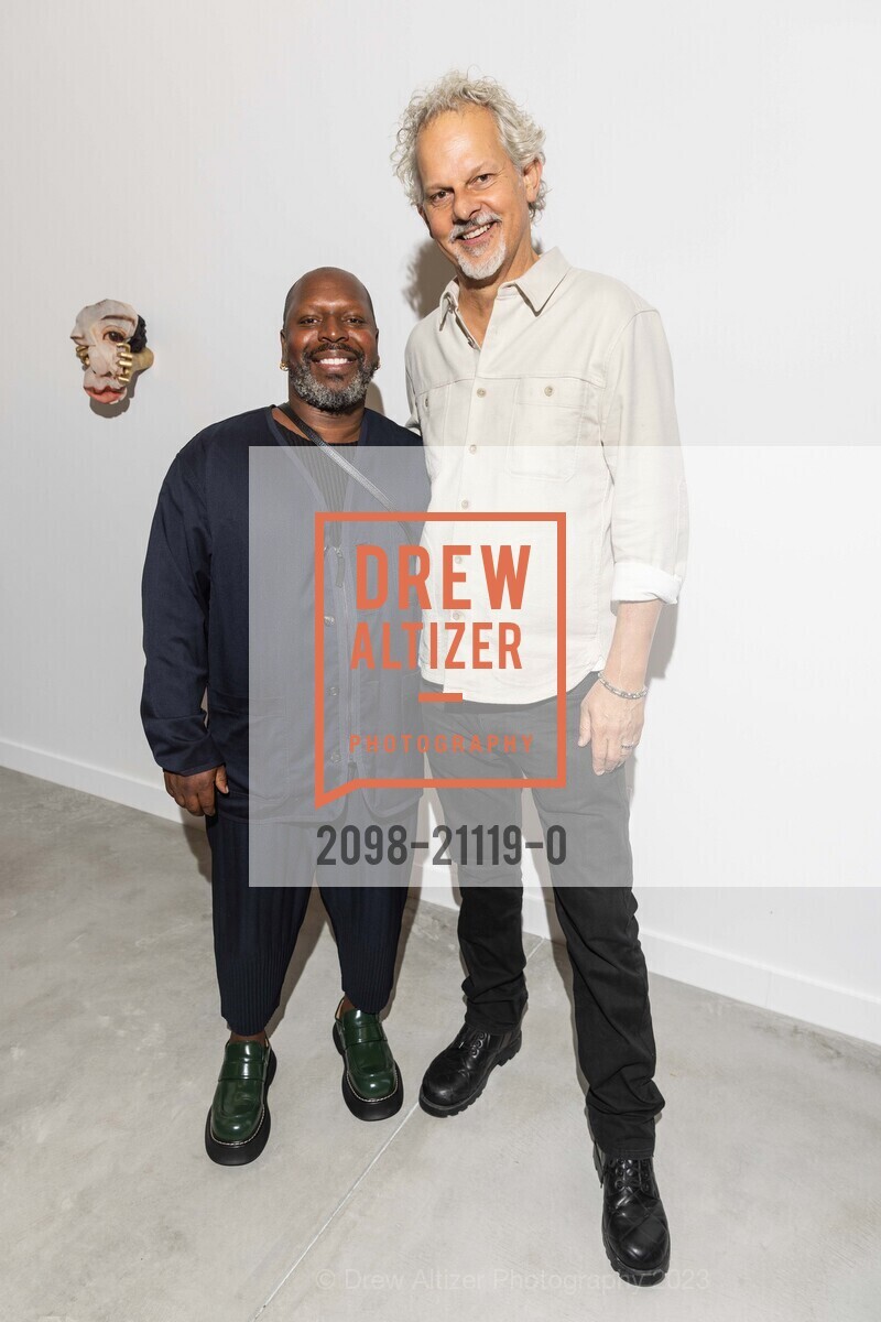 Rashaad Newsome, Johnny Symons, Grand Opening for Jonathan Carver Moore Gallery Opening 2023, 966 Market St, SF, CA 94102 US. 966 Market St, SF, CA 94102 US, March 23rd, 2023, Photo #2098-21119-0 Rashaad Newsome, Johnny Symons, Photo #2098-21119-0