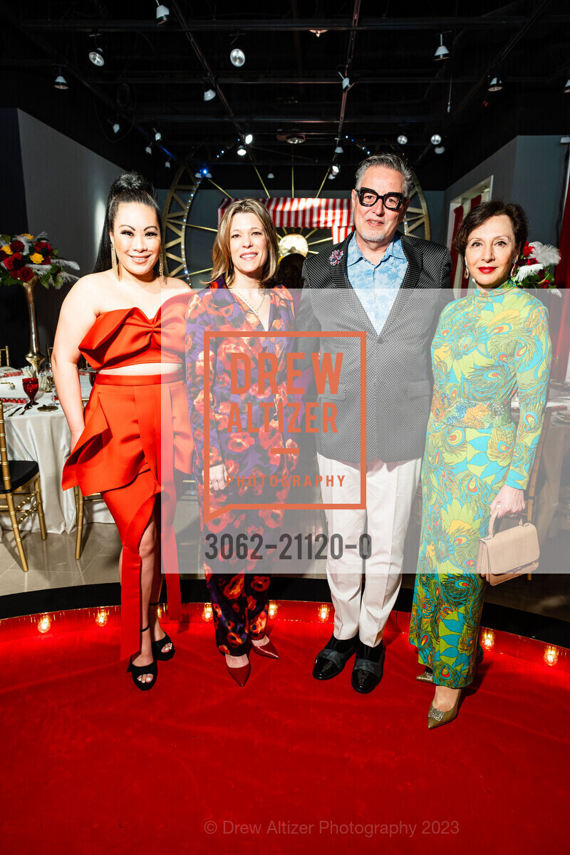 Stephanie Ng, Marla Wecker, Vernon Applegate, Clara Shayevich, Aubrey Brewster’s Under The Big Top Birthday Carnival Spectacular, Neiman Marcus @ 150 Stockton St, 5th Floor, SF, CA 94108 US. Neiman Marcus @ 150 Stockton St, 5th Floor, SF, CA 94108 US, March 24th, 2023, Photo #3062-21120-0 Stephanie Ng, Marla Wecker, Vernon Applegate, Clara Shayevich, Photo #3062-21120-0
