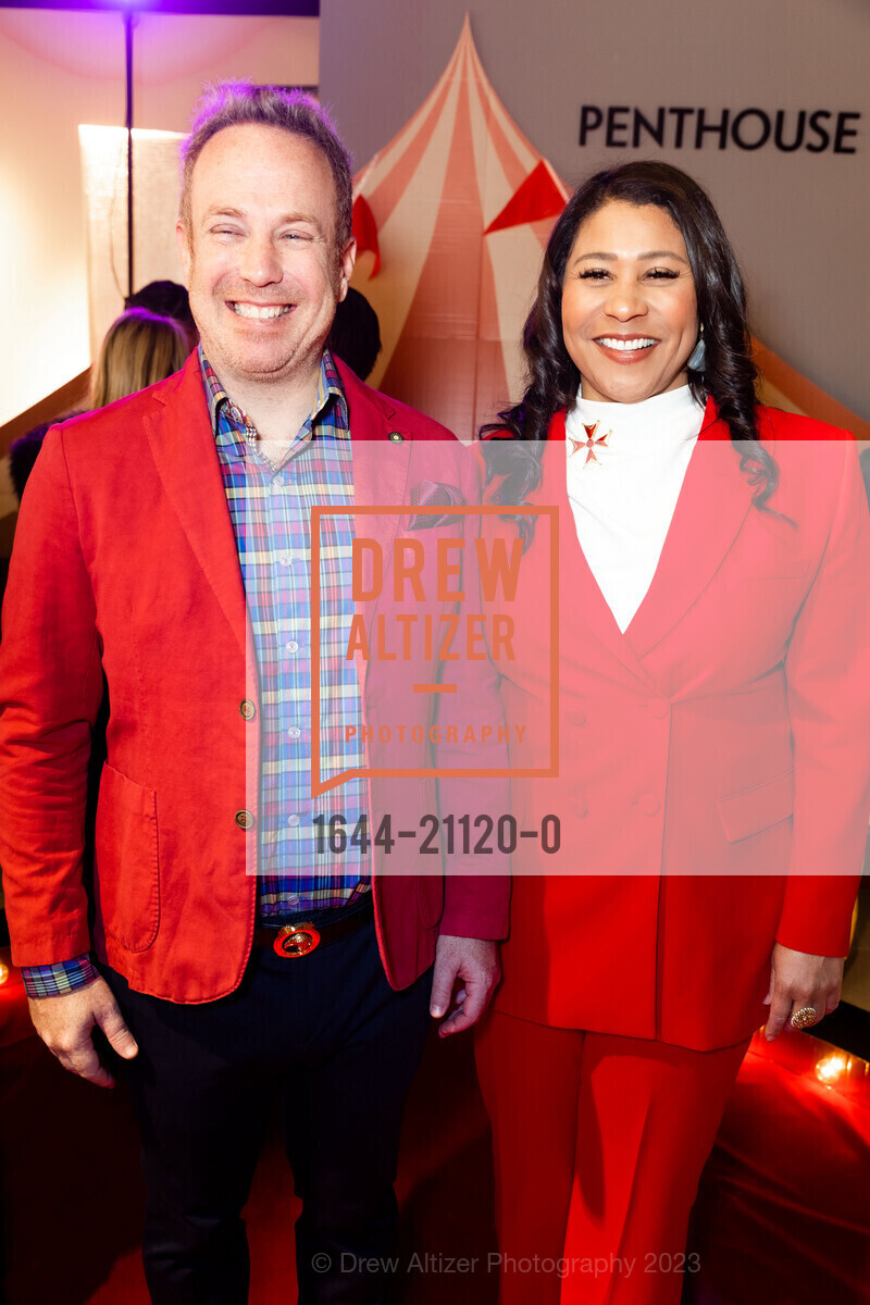 Philip Tolk, London Breed, Aubrey Brewster’s Under The Big Top Birthday Carnival Spectacular, Neiman Marcus @ 150 Stockton St, 5th Floor, SF, CA 94108 US. Neiman Marcus @ 150 Stockton St, 5th Floor, SF, CA 94108 US, March 24th, 2023, Photo #1644-21120-0 Philip Tolk, London Breed, Photo #1644-21120-0