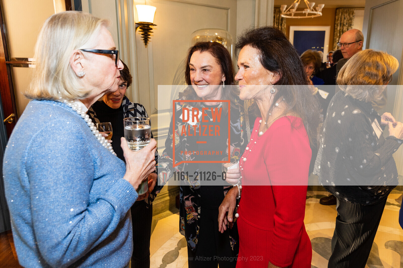 Susie Boeing, Lyn Jason Cobb, Kris Forbes, ARCS NCC Benefactor Reception For Galileo Circle Members And Major Donors, Home of Susie Boeing @ 2006 Washington St, SF, CA 94115 US. Home of Susie Boeing @ 2006 Washington St, SF, CA 94115 US, March 30th, 2023, Photo #1161-21126-0 Susie Boeing, Lyn Jason Cobb, Kris Forbes, Photo #1161-21126-0