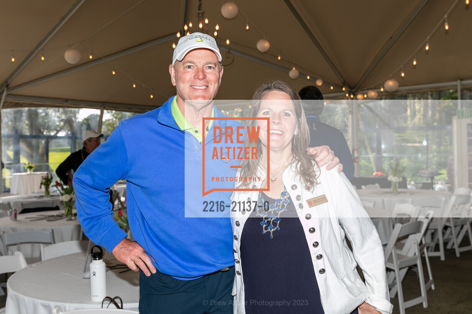 Frank Mallicoat, Jennifer Byrd, Salvation Army Golf Tournament 2023, Presidio Golf Course @ 300 Finley Rd, SF, CA 94129 US. Presidio Golf Course @ 300 Finley Rd, SF, CA 94129 US, April 14th, 2023, Photo #2216-21137-0 Frank Mallicoat, Jennifer Byrd, Photo #2216-21137-0