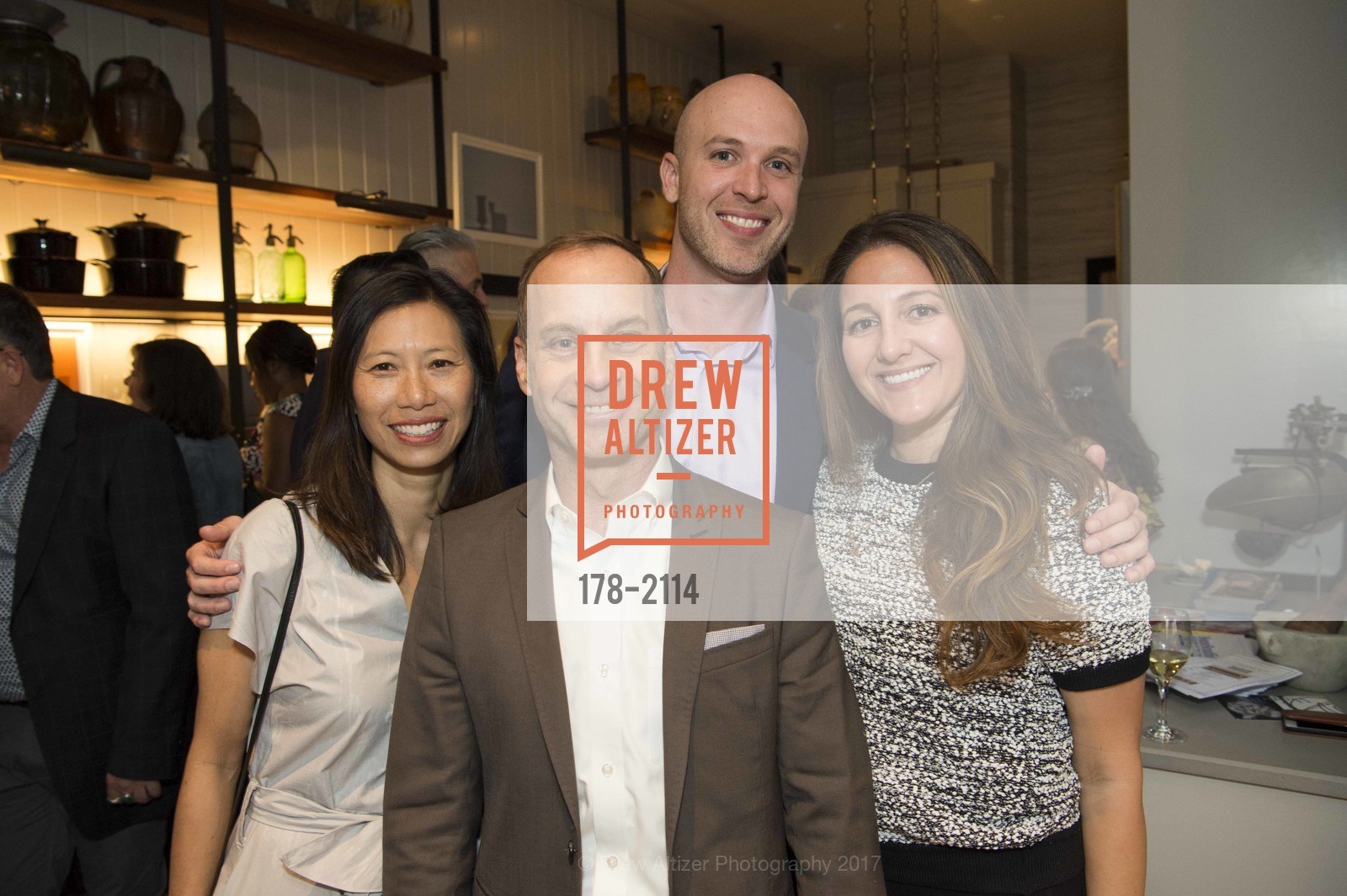Shannon Jue, Kevin Peters, Chase Robertson, Jess Redondo, House Beautiful Kitchen of the Year at the San Francisco Showcase, Private Residence. 2698 Pacific Ave Sf, April 28th, 2017, Photo #178-2114 Shannon Jue, Kevin Peters, Chase Robertson, Jess Redondo, Photo #178-2114