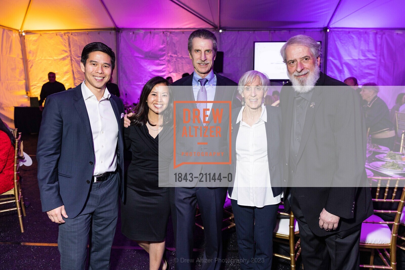Kit Lam, Pauline Le, Chris Davies, Diane Davies, Bill Sangiani, SF SPCA 155th Anniversary Celebration 2023, San Francisco SPCA, 201 Alabama St, SF, CA 94103. San Francisco SPCA, 201 Alabama St, SF, CA 94103, April 18th, 2023, Photo #1843-21144-0 Kit Lam, Pauline Le, Chris Davies, Diane Davies, Bill Sangiani, Photo #1843-21144-0