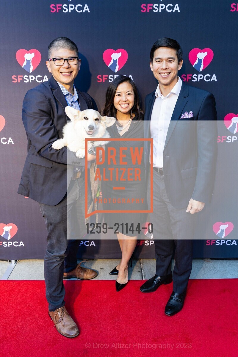 Derek Yee, Pauline Le, Kit Lam, SF SPCA 155th Anniversary Celebration 2023, San Francisco SPCA, 201 Alabama St, SF, CA 94103. San Francisco SPCA, 201 Alabama St, SF, CA 94103, April 18th, 2023, Photo #1259-21144-0 Derek Yee, Pauline Le, Kit Lam, Photo #1259-21144-0