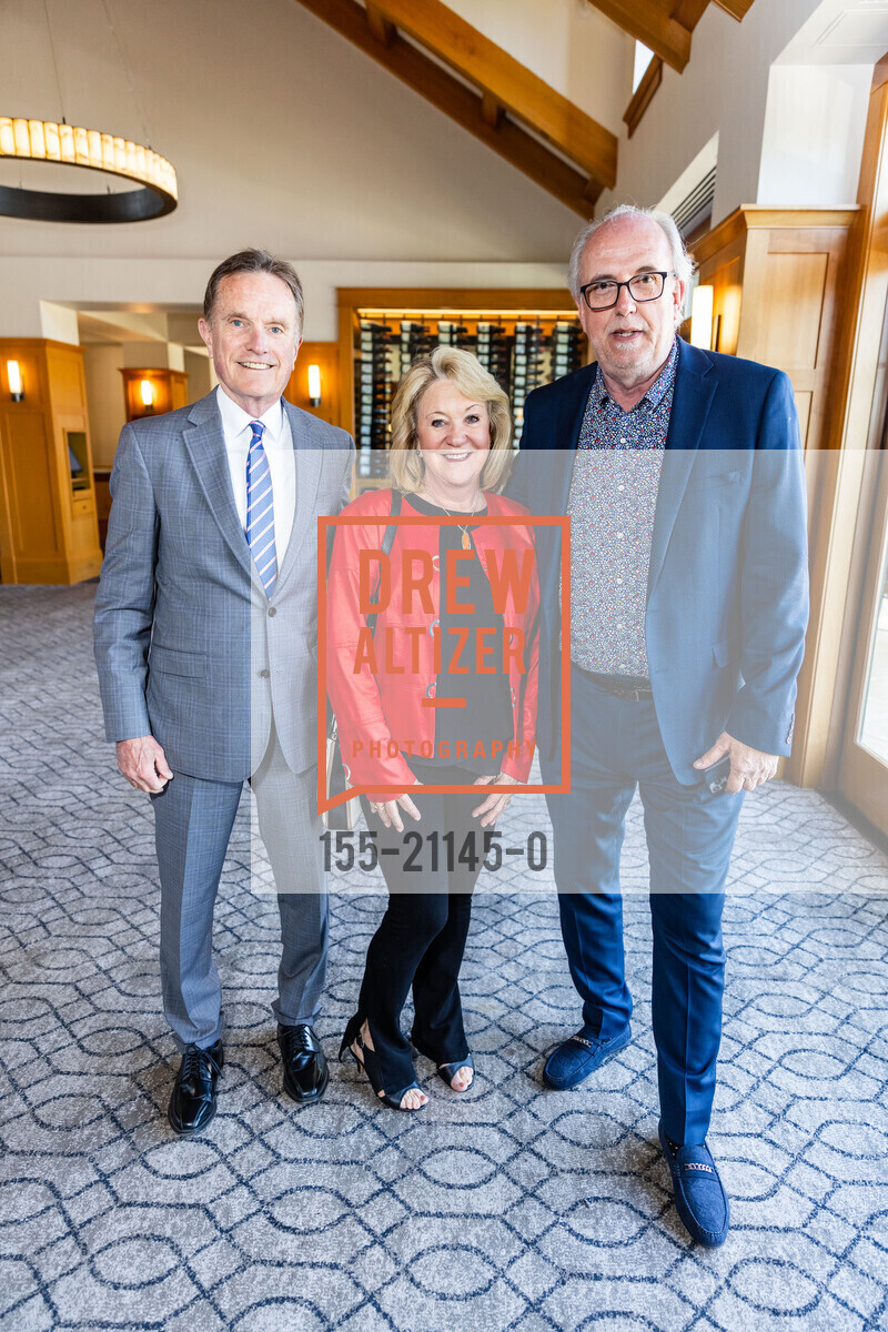 Jack Hoag, Linda Hoag, Robert May, Part The Cloud Luncheon 2023, Sharon Heights Golf and Country Club @ 2900 Sand Hill Rd, Menlo Park, CA 94025 US. Sharon Heights Golf and Country Club @ 2900 Sand Hill Rd, Menlo Park, CA 94025 US, April 19th, 2023, Photo #155-21145-0 Jack Hoag, Linda Hoag, Robert May, Photo #155-21145-0