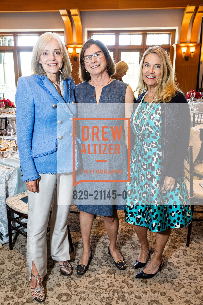 Paula Robichaud, Ellen Drew, Mary Stevens, Part The Cloud Luncheon 2023, Sharon Heights Golf and Country Club @ 2900 Sand Hill Rd, Menlo Park, CA 94025 US. Sharon Heights Golf and Country Club @ 2900 Sand Hill Rd, Menlo Park, CA 94025 US, April 19th, 2023, Photo #829-21145-0 Paula Robichaud, Ellen Drew, Mary Stevens, Photo #829-21145-0