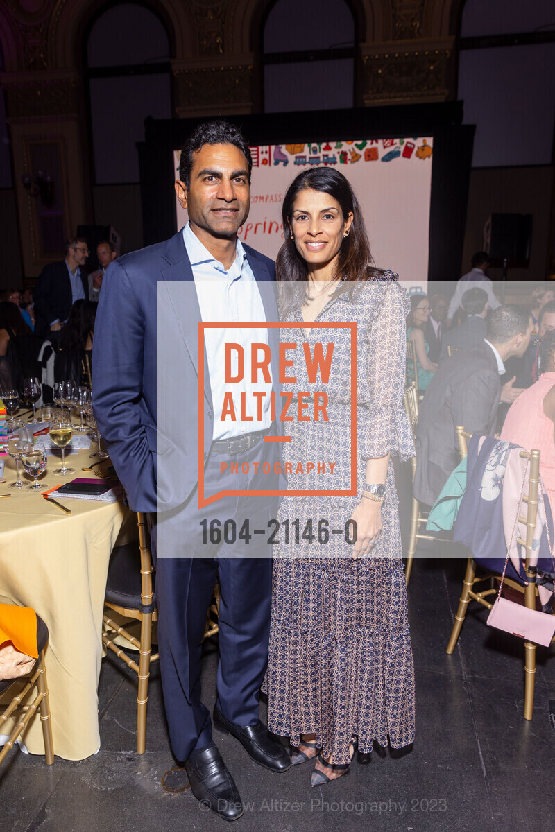 Sarika Kosaraju, Sri Kosaraju, Compass Family Services Spring Gala 2023, The Hibernia @ 1 Jones St, SF, CA 94102 US. The Hibernia @ 1 Jones St, SF, CA 94102 US, April 19th, 2023, Photo #1604-21146-0 Sarika Kosaraju, Sri Kosaraju, Photo #1604-21146-0