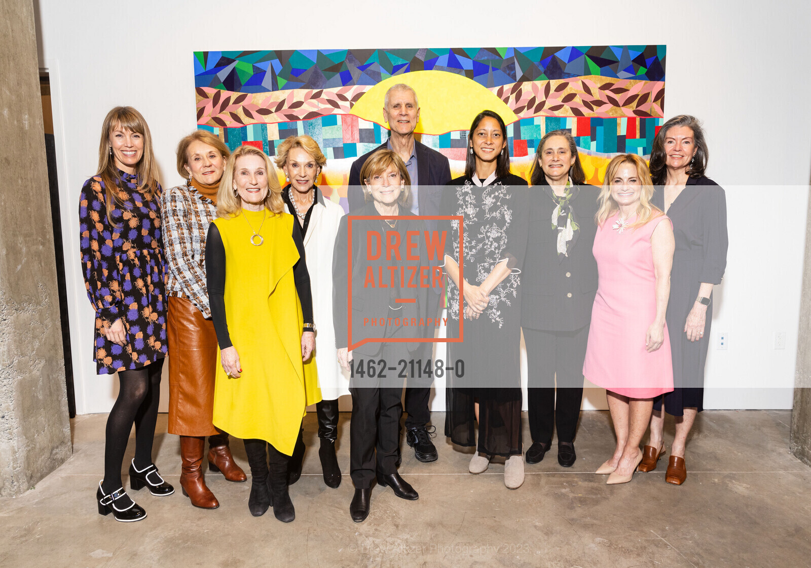 Jaime Austin, Mary Mocas, Lorna Meyer Calas, Carol Parker, Ilene Gutman, Lauren Schell Dickens, Susan Fisher Sterling, Robin Laub, Elizabeth Birka-White, “New Suns” Exhibition Reception, CCA Campus Gallery @ 1480 17th St, SF, CA 94107 US. CCA Campus Gallery @ 1480 17th St, SF, CA 94107 US, April 20th, 2023, Photo #1462-21148-0 Jaime Austin, Mary Mocas, Lorna Meyer Calas, Carol Parker, Ilene Gutman, Lauren Schell Dickens, Susan Fisher Sterling, Robin Laub, Elizabeth Birka-White, Photo #1462-21148-0