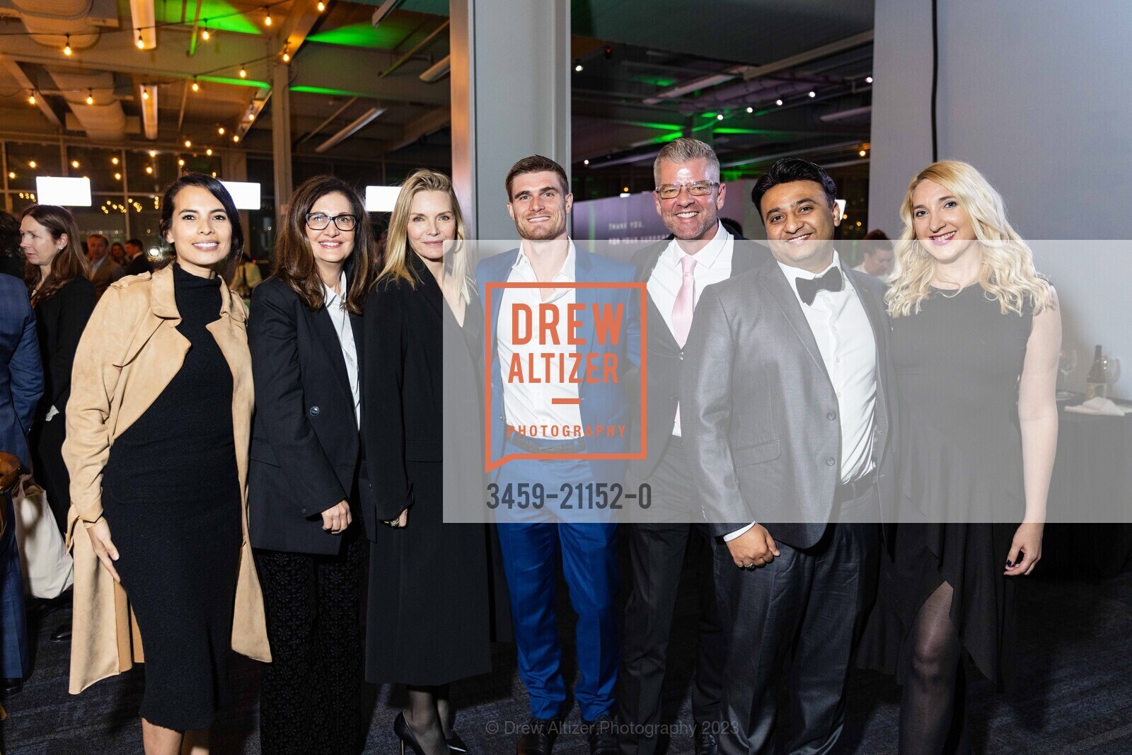 Priscilla Jimenez, Debbie Fees, Michelle Pfeiffer, Kyle Keiran, EWG's Earth Dinner 2023, Pier 27 @ 27 The Embarcadero, SF, CA 94111 US. Pier 27 @ 27 The Embarcadero, SF, CA 94111 US, April 21st, 2023, Photo #3459-21152-0 Priscilla Jimenez, Debbie Fees, Michelle Pfeiffer, Kyle Keiran, Photo #3459-21152-0