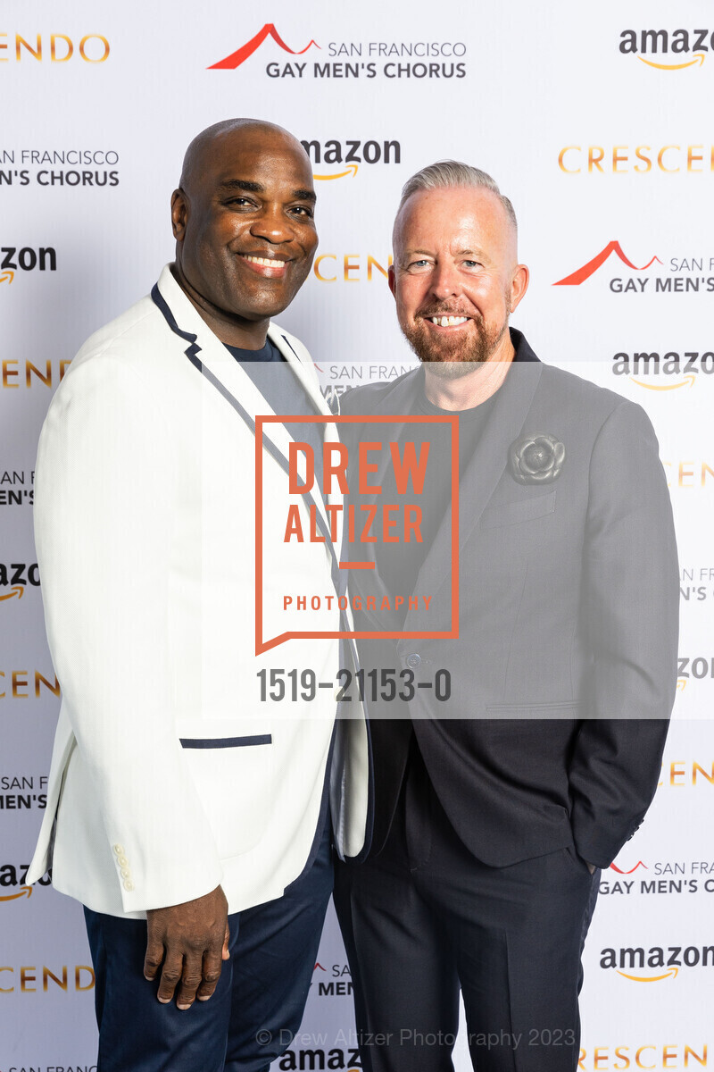 Michael Tate, Simon O'Mahony, SF Gay Men's Chorus Crescendo Gala 2023, Four Seasons Hotel @ 757 Market St, SF, CA 94103 US. Four Seasons Hotel @ 757 Market St, SF, CA 94103 US, April 22nd, 2023, Photo #1519-21153-0 Michael Tate, Simon O'Mahony, Photo #1519-21153-0