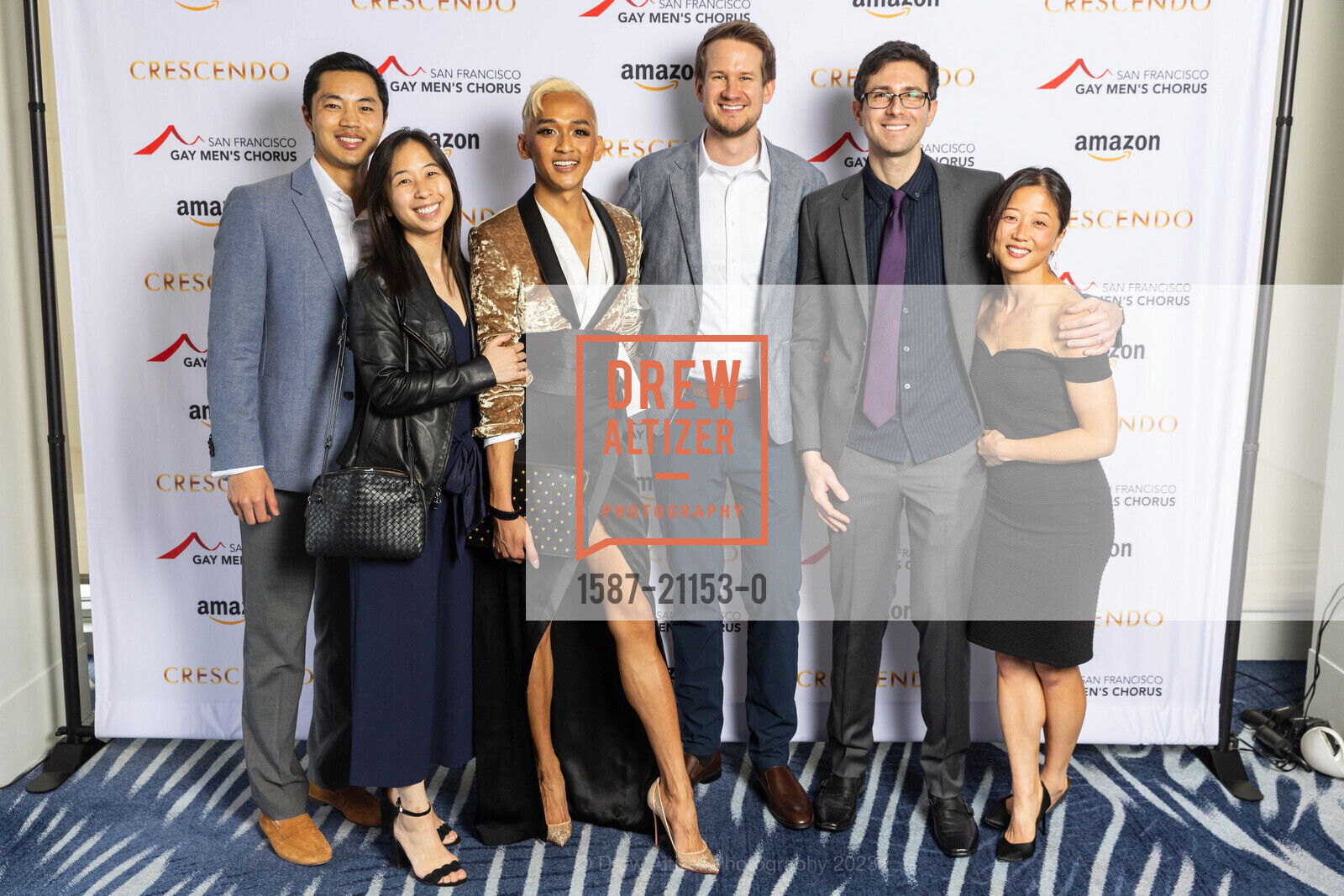 Eric Lee, Sherry Lee, Vinney Le, Phillip Klimke, Sawyer Cohen, Bethany Tsui, SF Gay Men's Chorus Crescendo Gala 2023, Four Seasons Hotel @ 757 Market St, SF, CA 94103 US. Four Seasons Hotel @ 757 Market St, SF, CA 94103 US, April 22nd, 2023, Photo #1587-21153-0 Eric Lee, Sherry Lee, Vinney Le, Phillip Klimke, Sawyer Cohen, Bethany Tsui, Photo #1587-21153-0